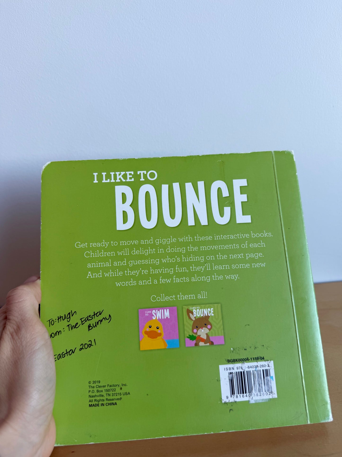 I Like to Bounce Book / 0-2 years (No Shipping)