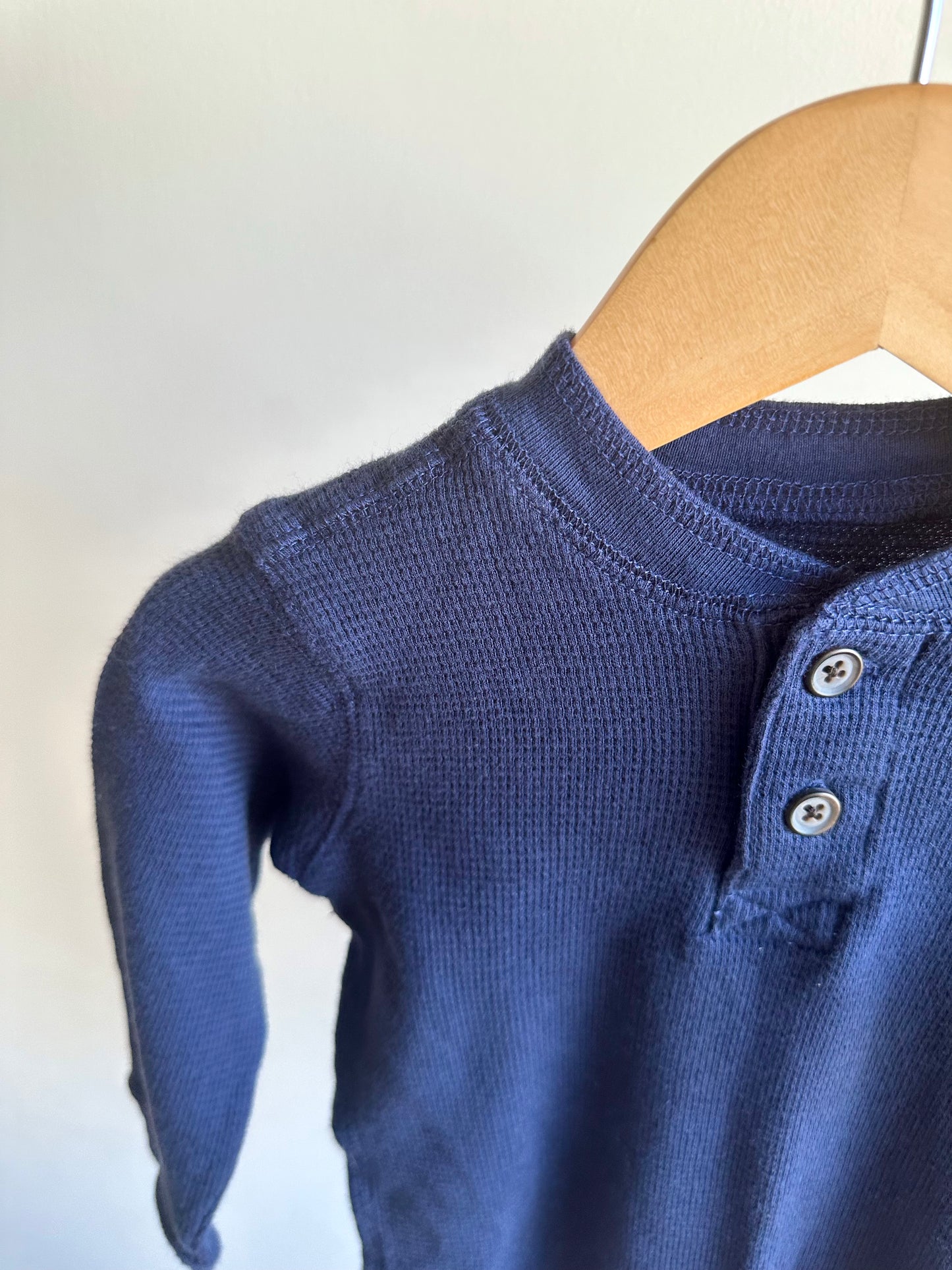 OshKosh Navy Waffle Bodysuit / 24m