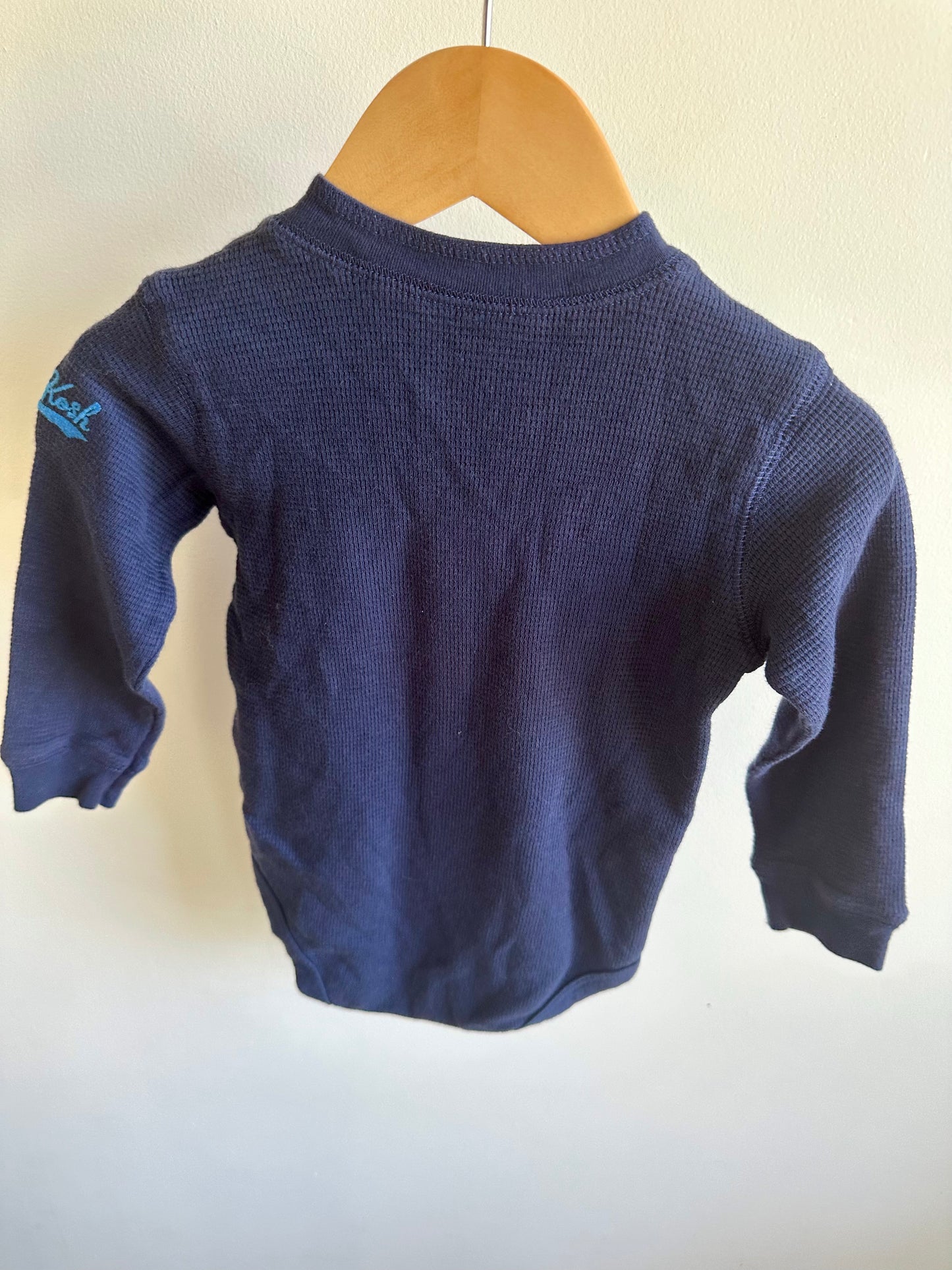 OshKosh Navy Waffle Bodysuit / 24m