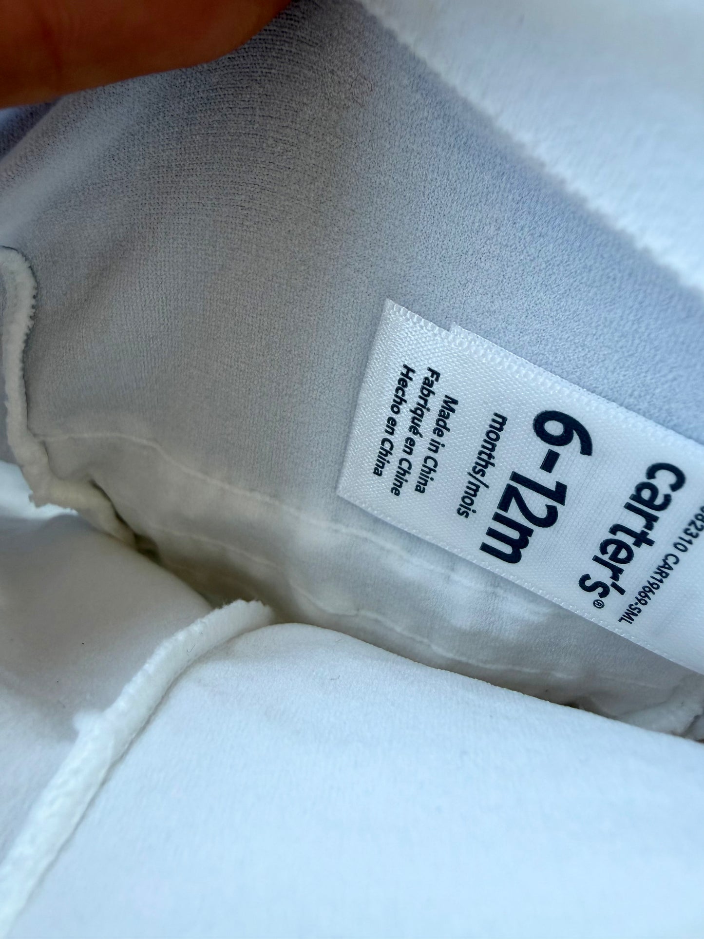 White Ruffle Bottom Tights / 6-12m