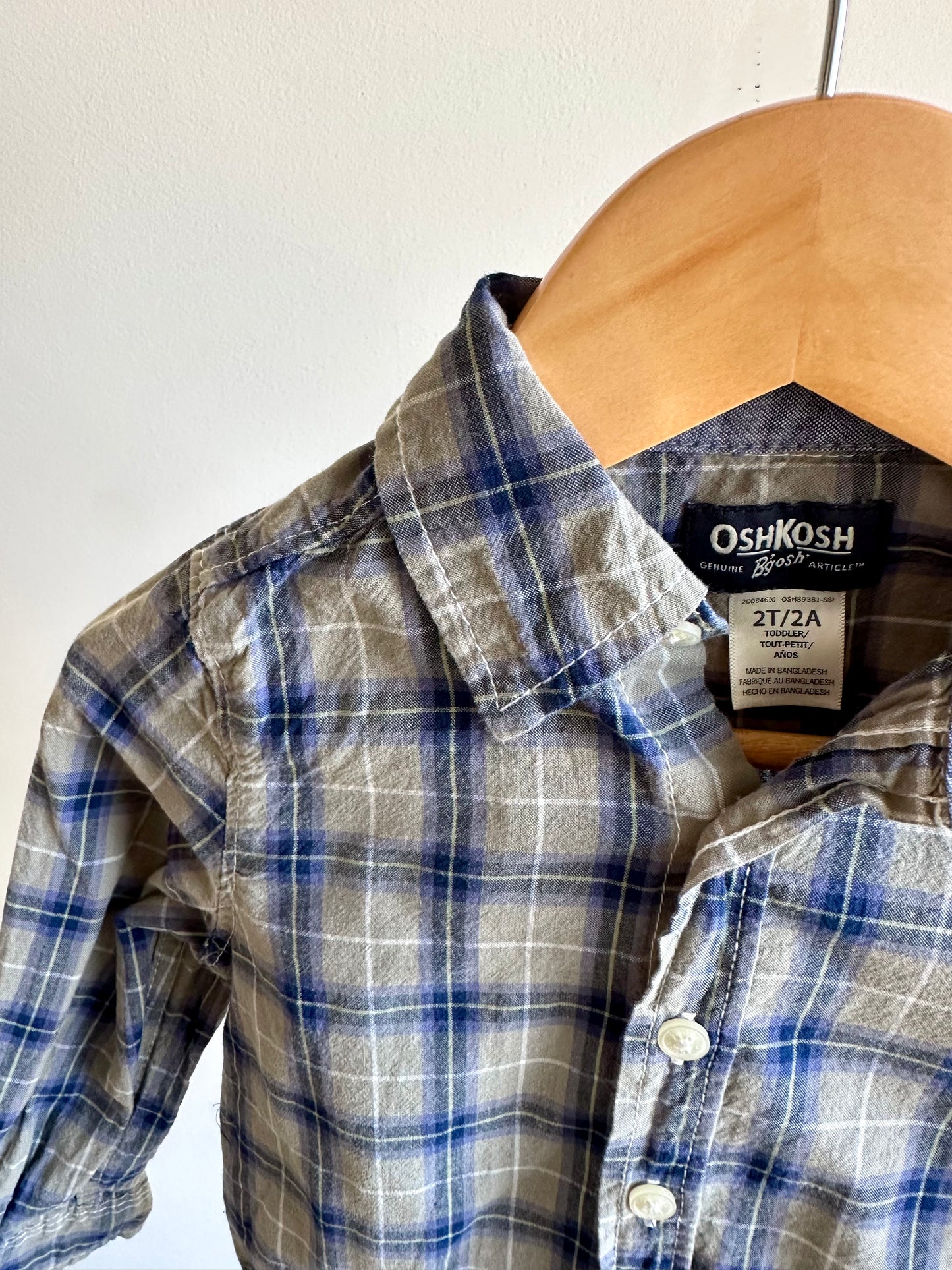OshKosh Plaid Button Up / 2T