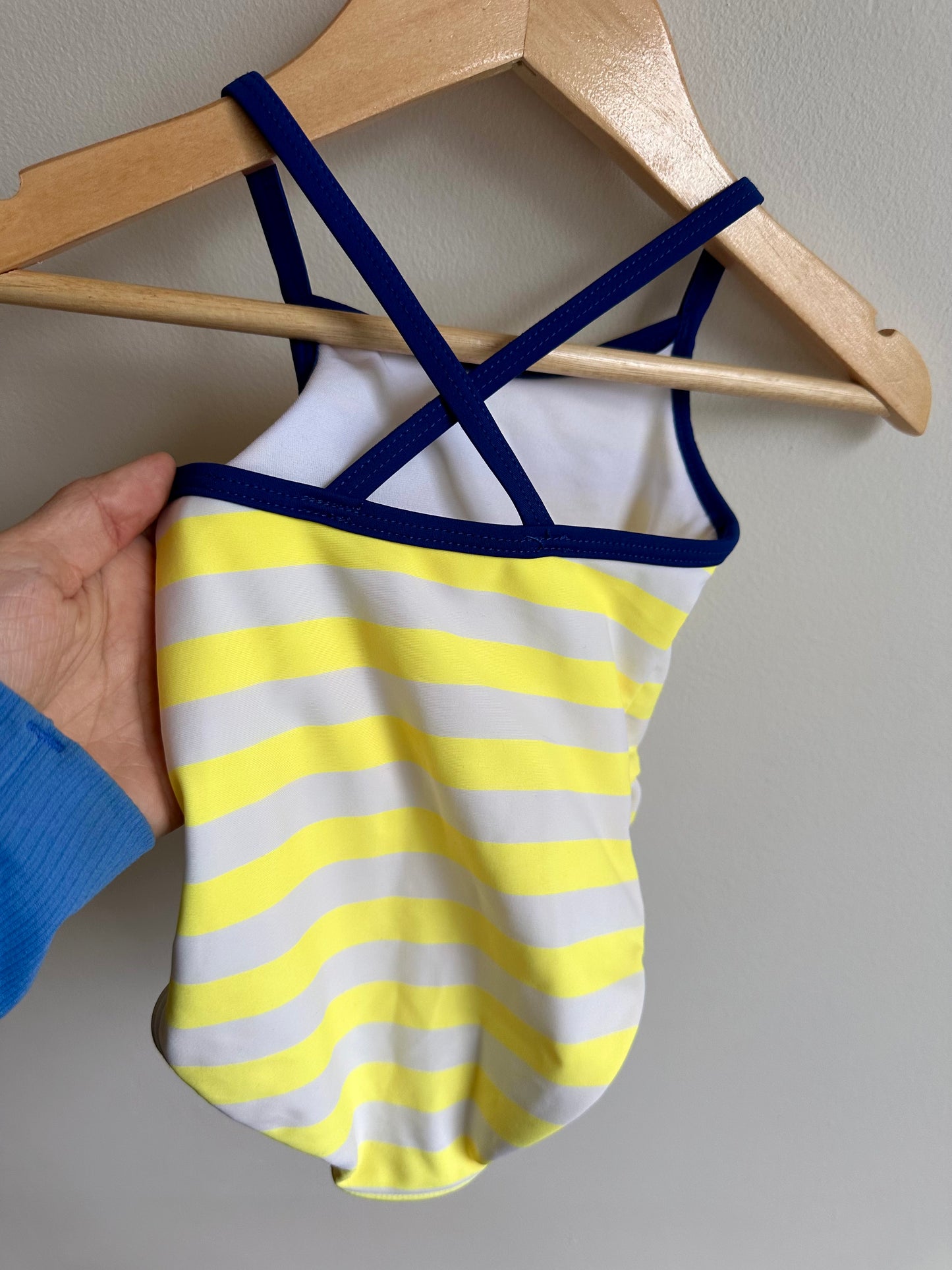 Striped Yellow Swimsuit / 6-12m