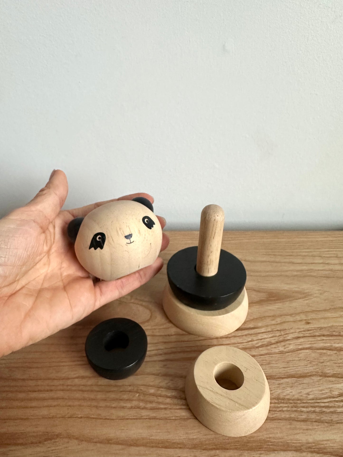 Wooden Stacking Panda Toy