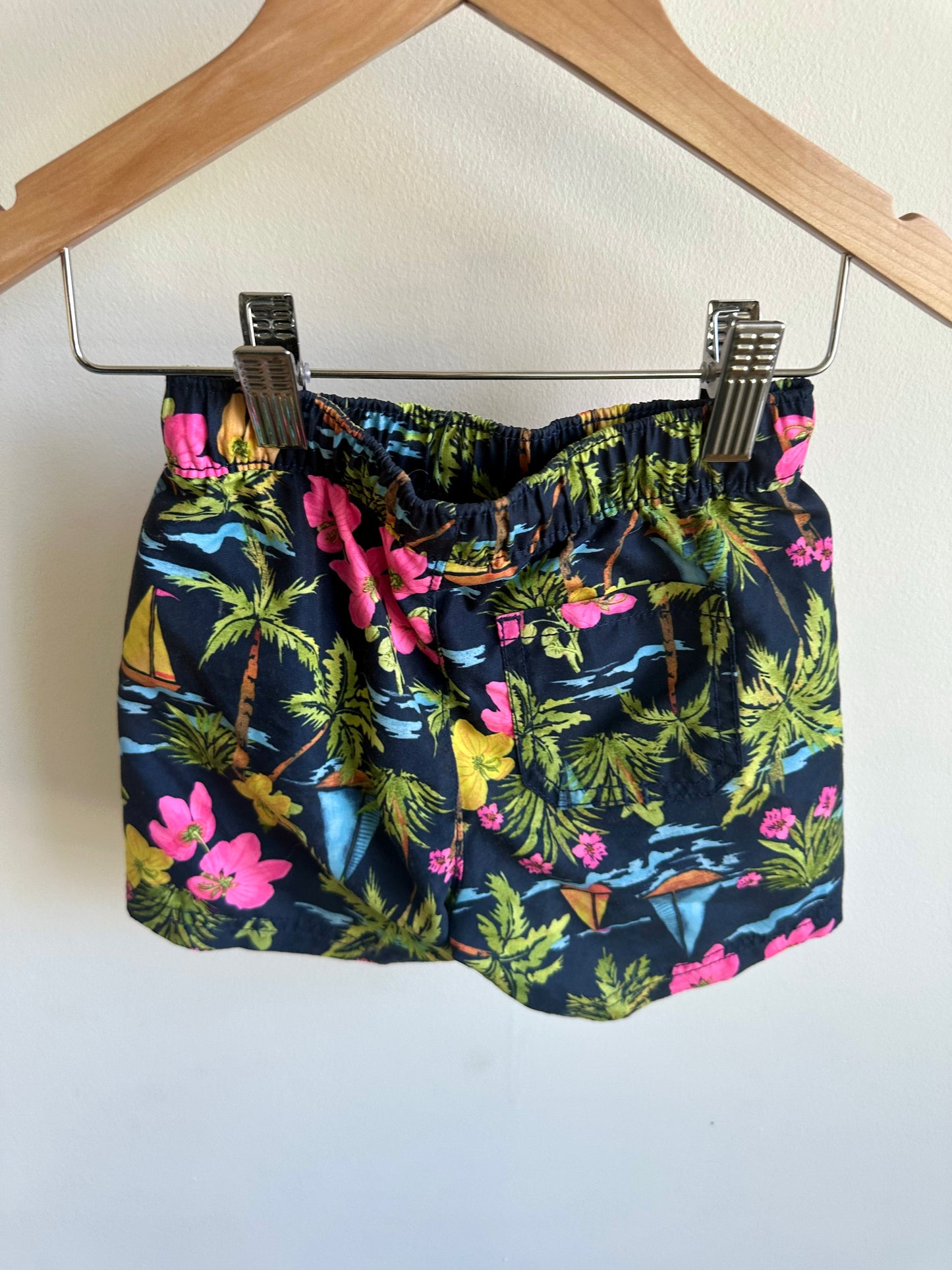 Tropical Drawstring Swim Shorts / 2T