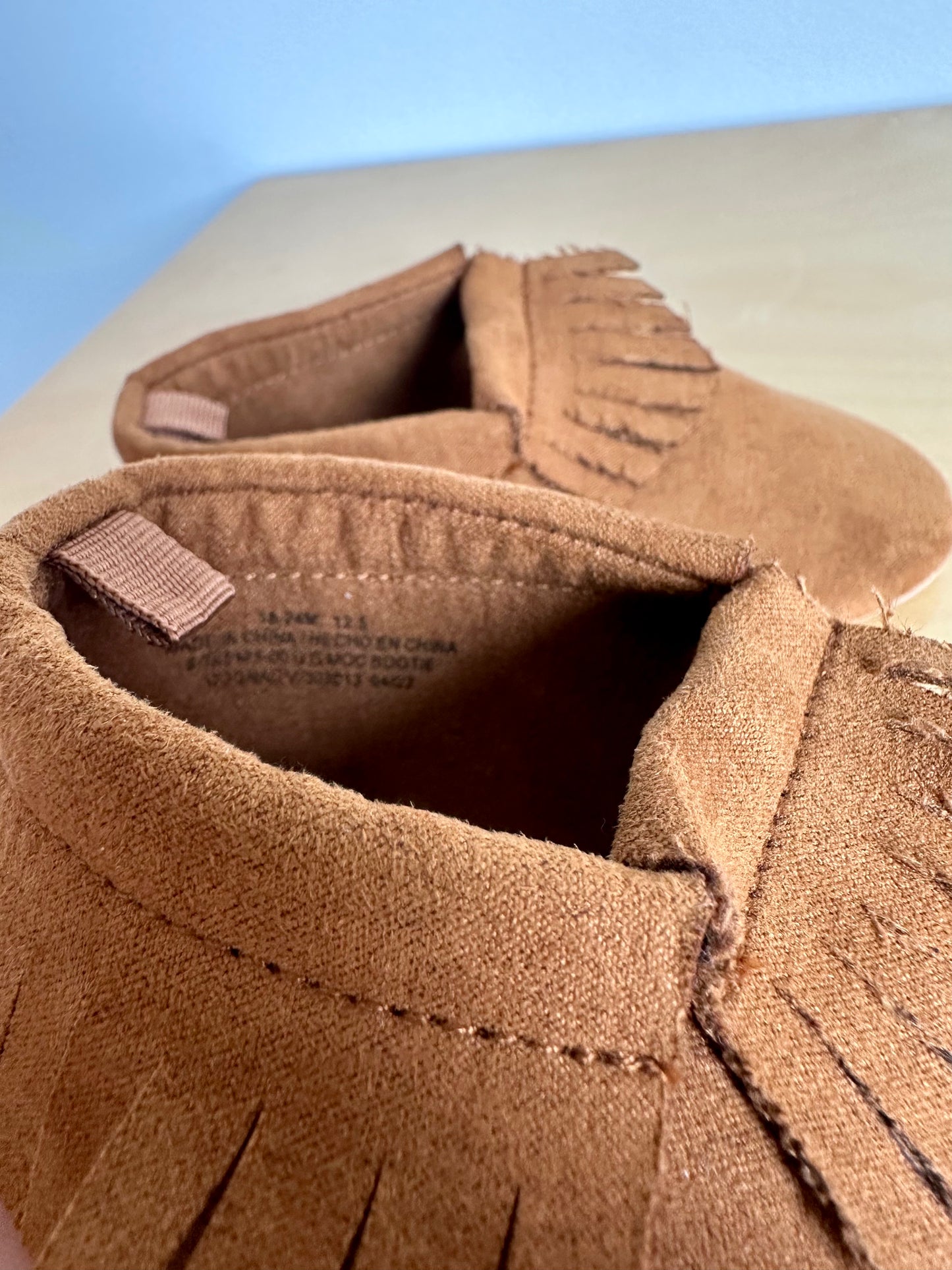 Brown Tassle Soft Sole Slippers / 18-24m