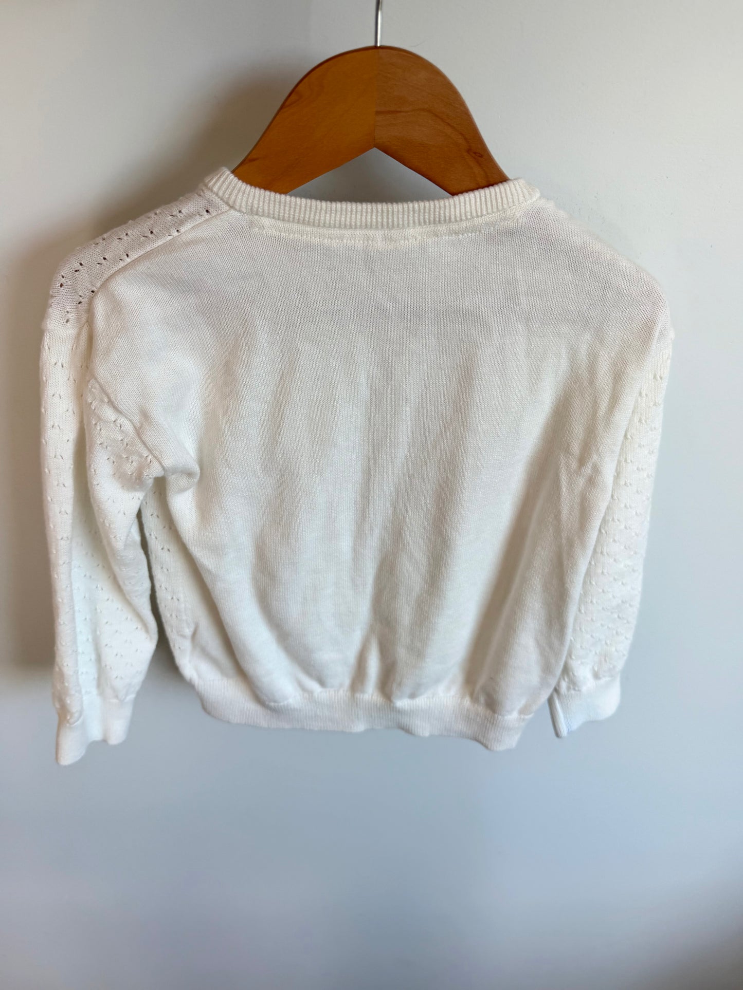 H&M Eyelet White Cardigan / 2-3T