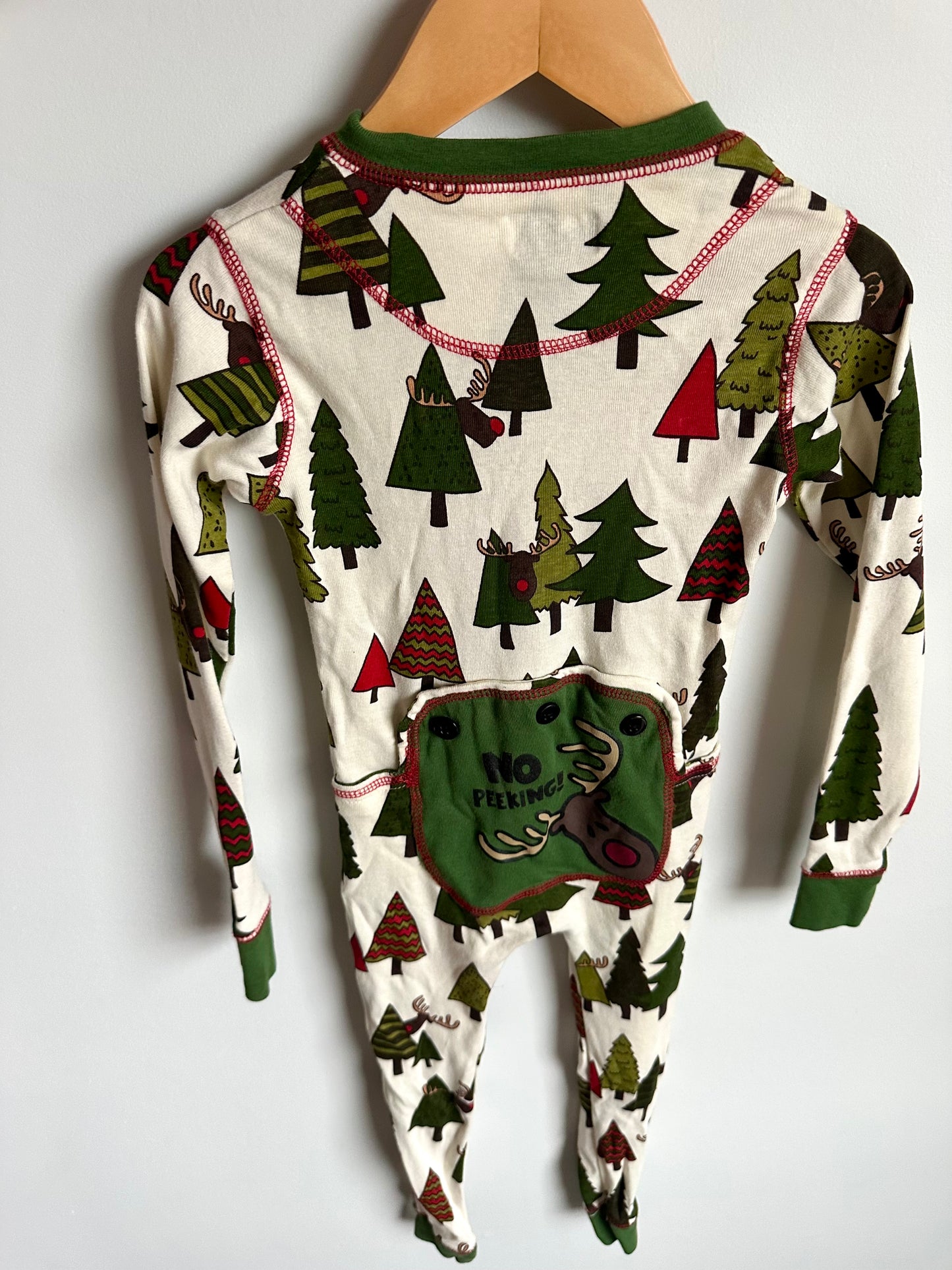 Lazy Pants Trees One Piece PJs / 3T