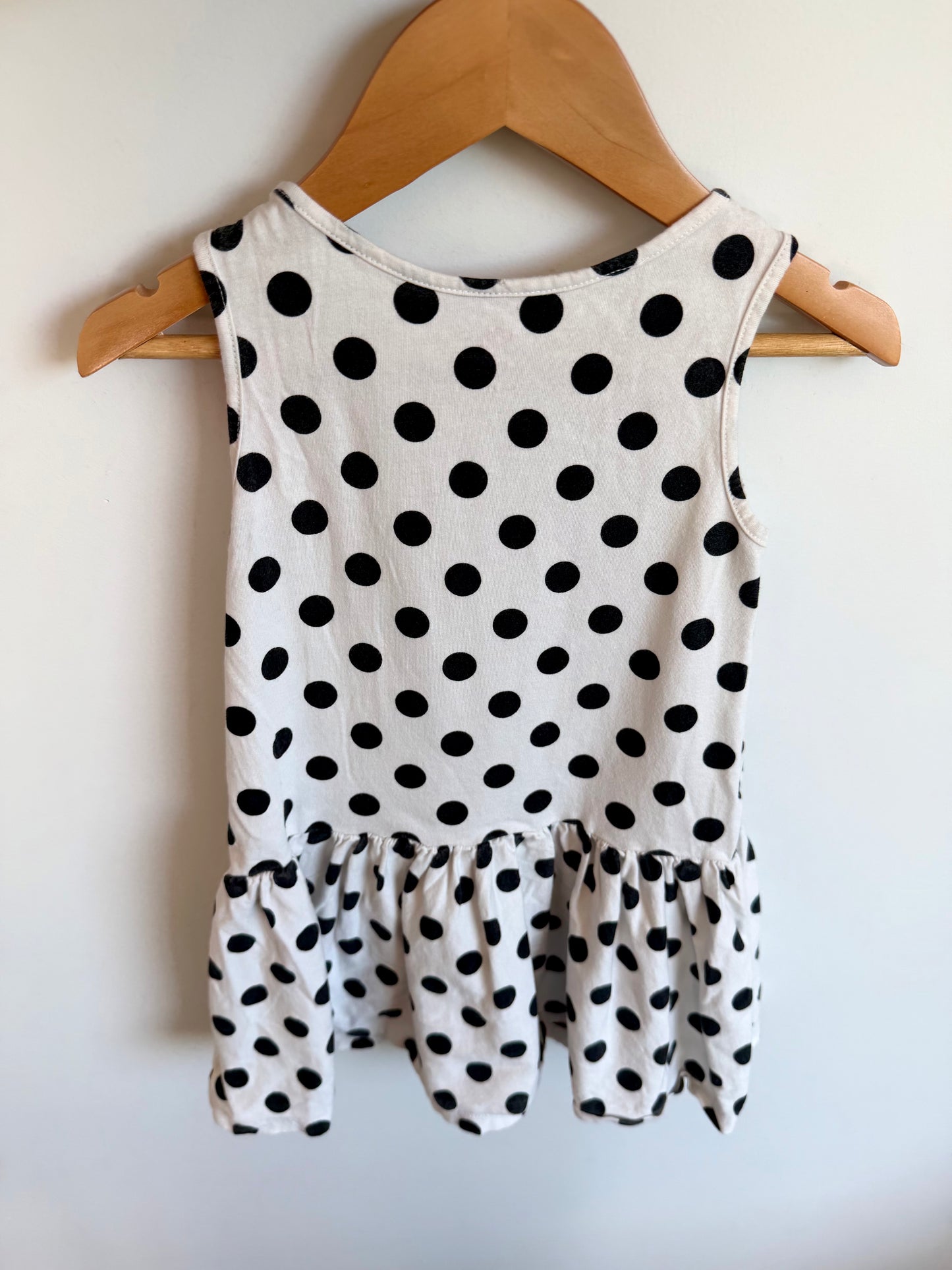 Polka Dot Pink Bow Dress / 4T