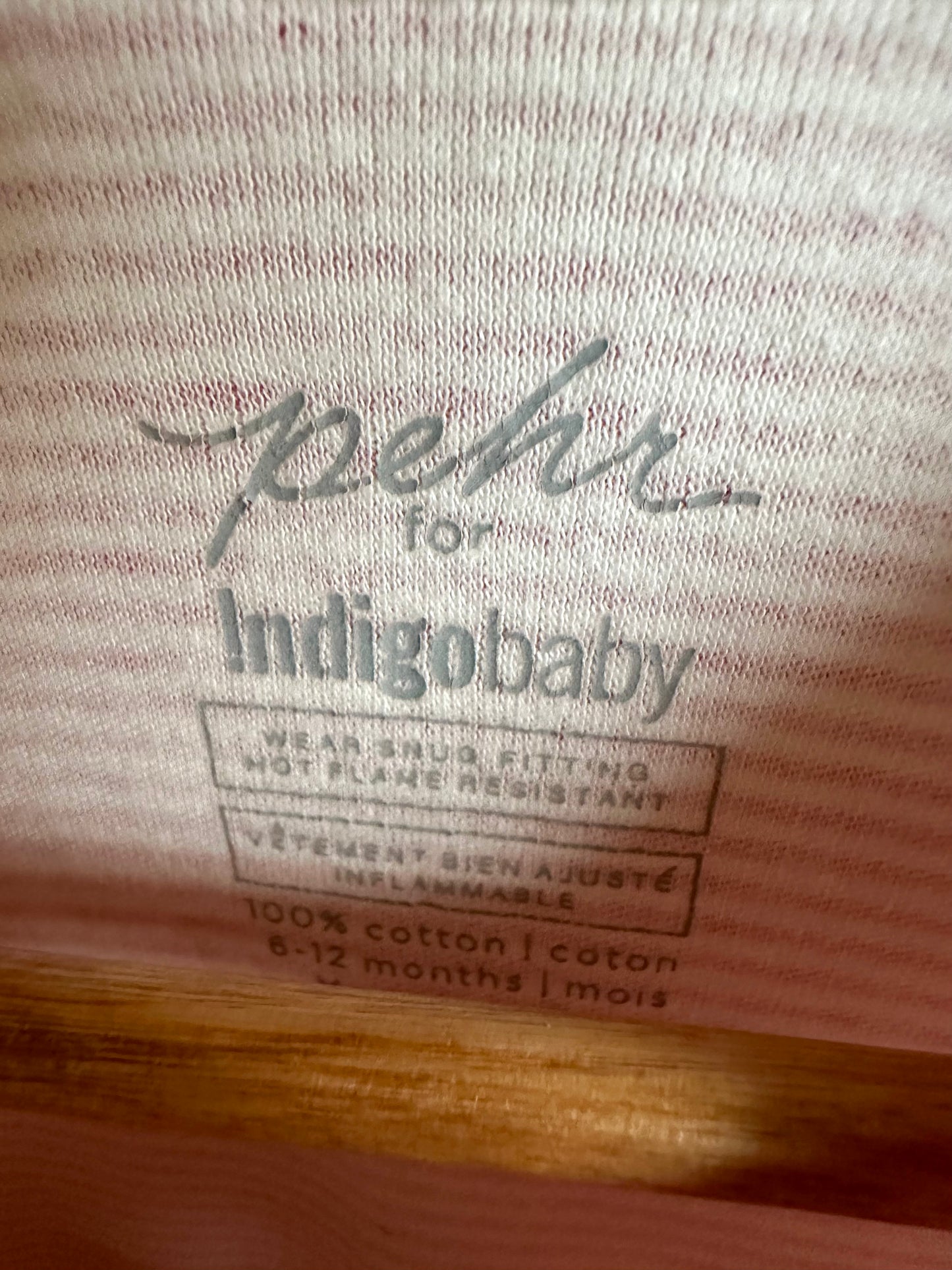 Polar Bear Red Stripe Sleeper / 6-12m
