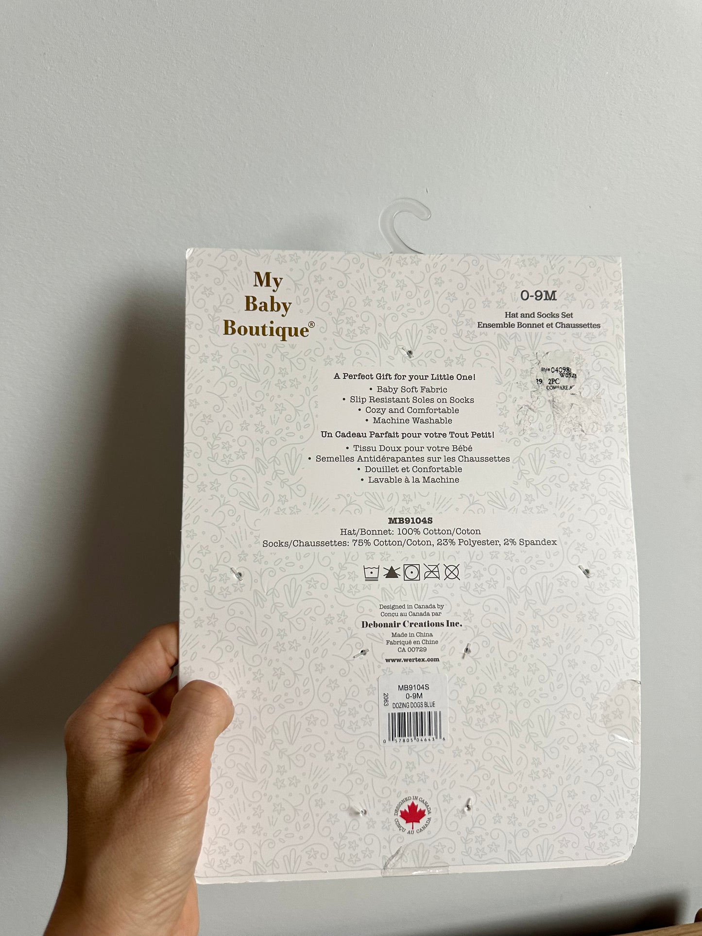 Blue Puppy Hat + Socks Seet (With Tags) / 0-9m