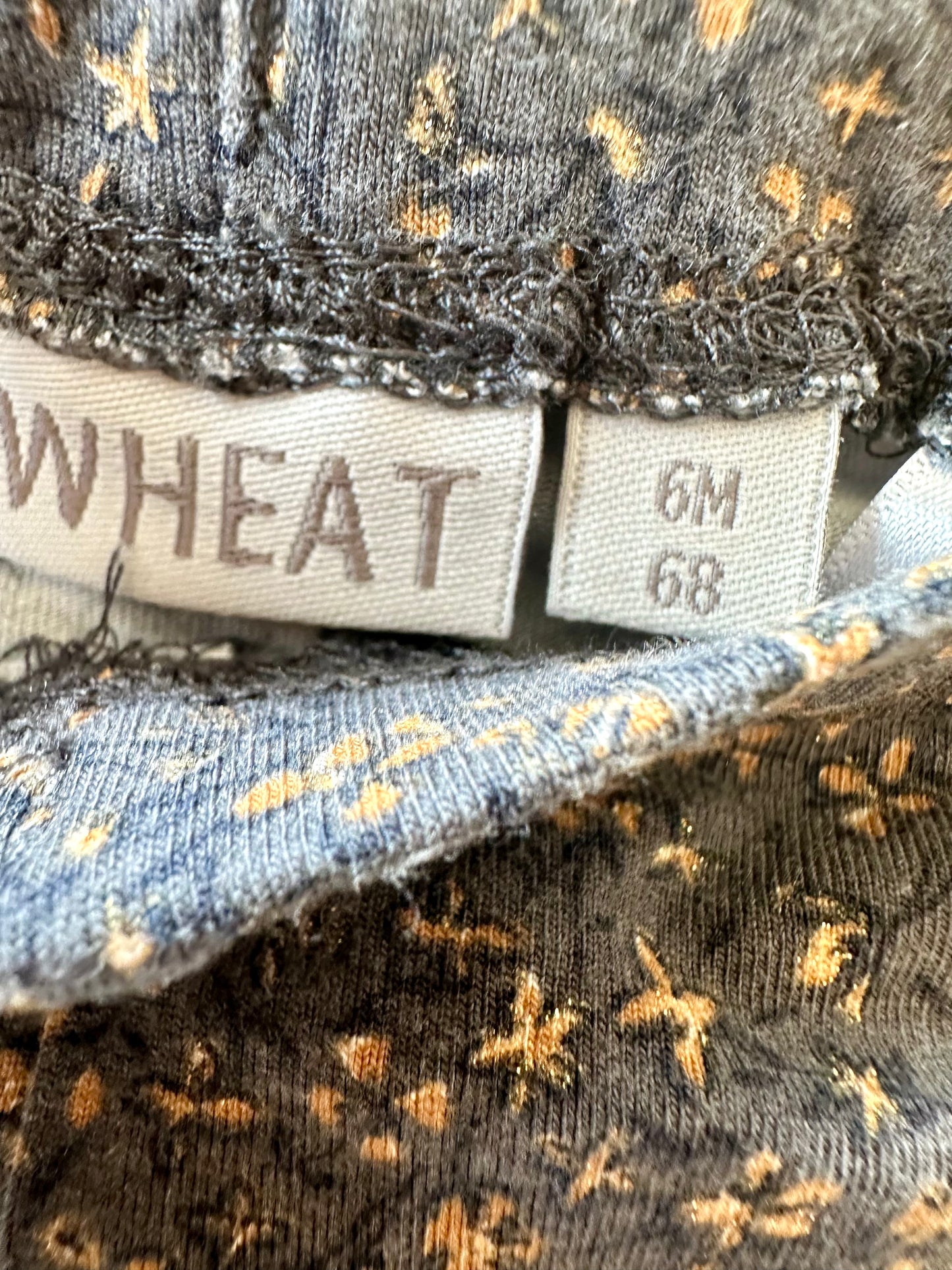 Wheat Grey Floral Pants / 6m
