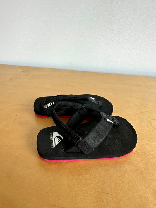 Quiksilver Black Sandals / Size 4 Toddler