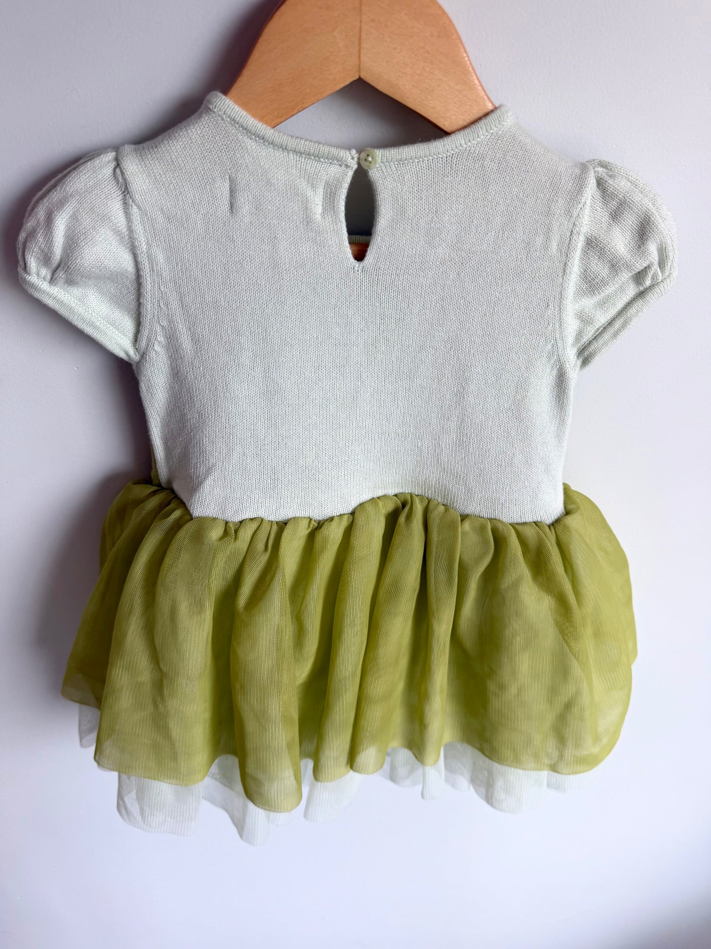 Gap Green Knit Disney Dress / 18-24m