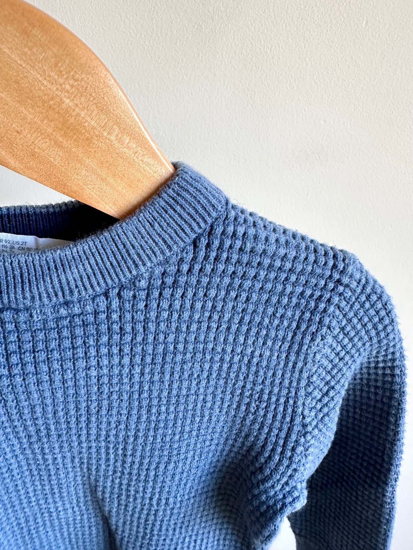 H&M Navy Waffle Sweater / 18-24m