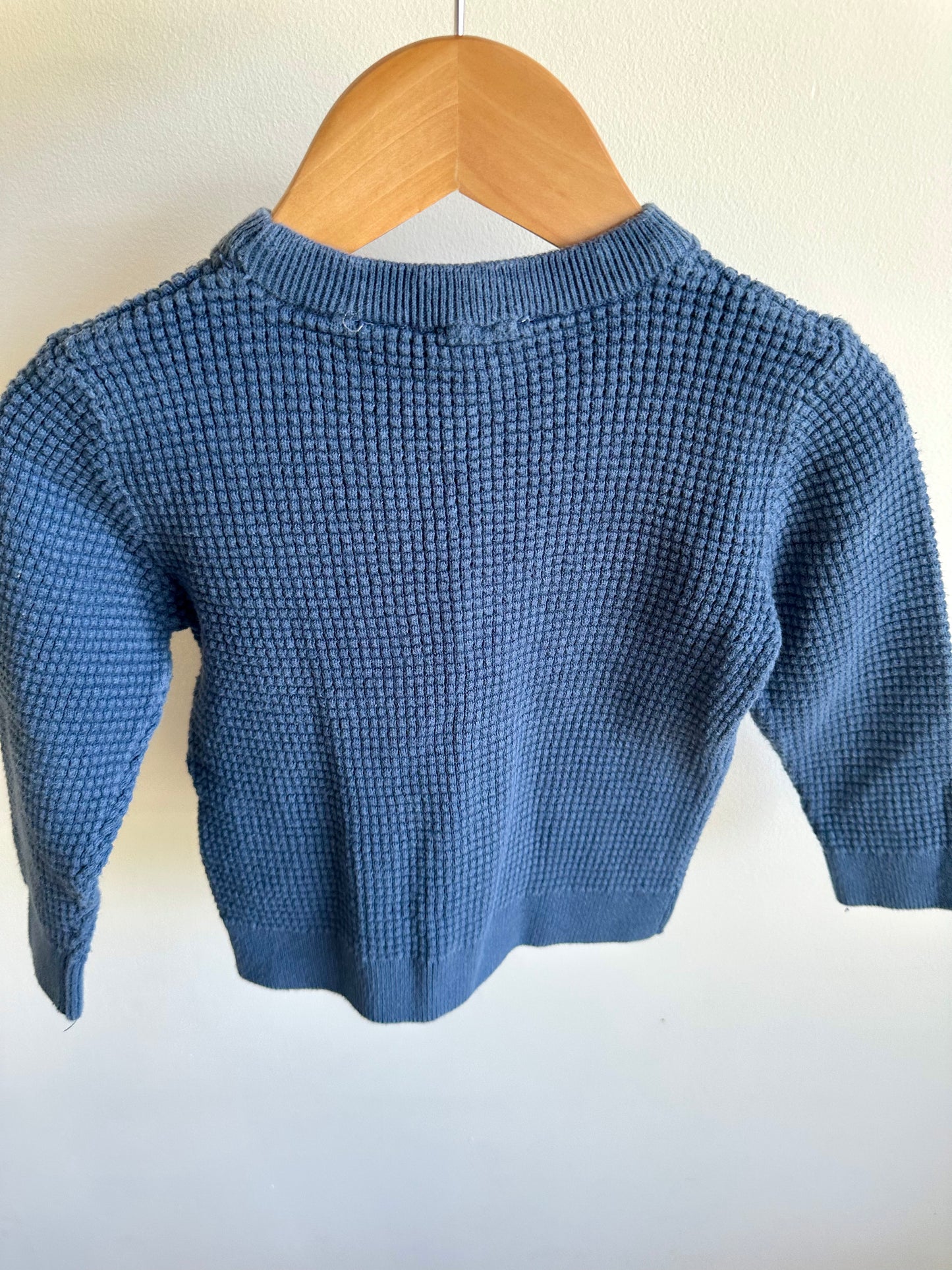 H&M Navy Waffle Sweater / 18-24m