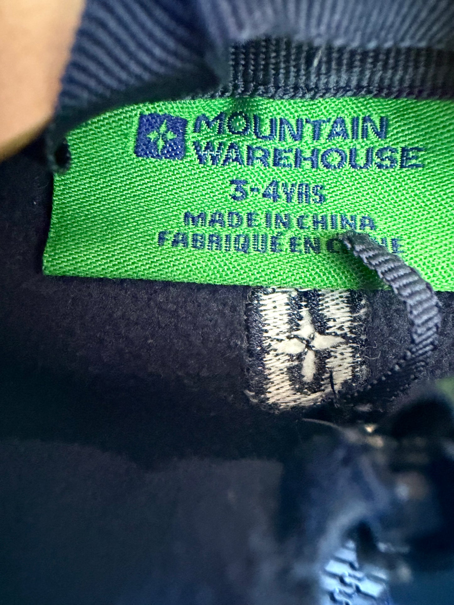 Mountain Warehouse Navy Fleece Zip Up / 3-4 years