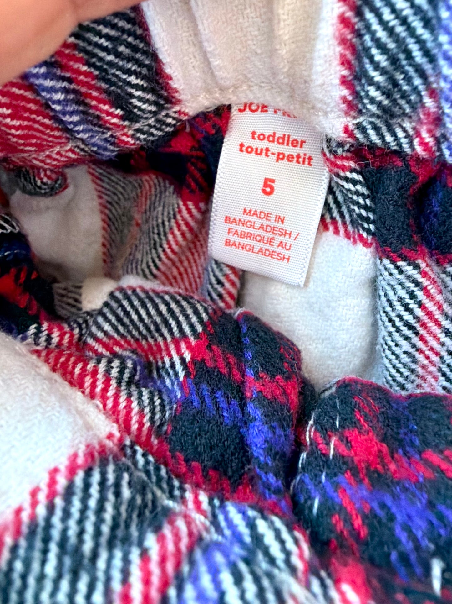 Plaid Button Skirt / 5 years