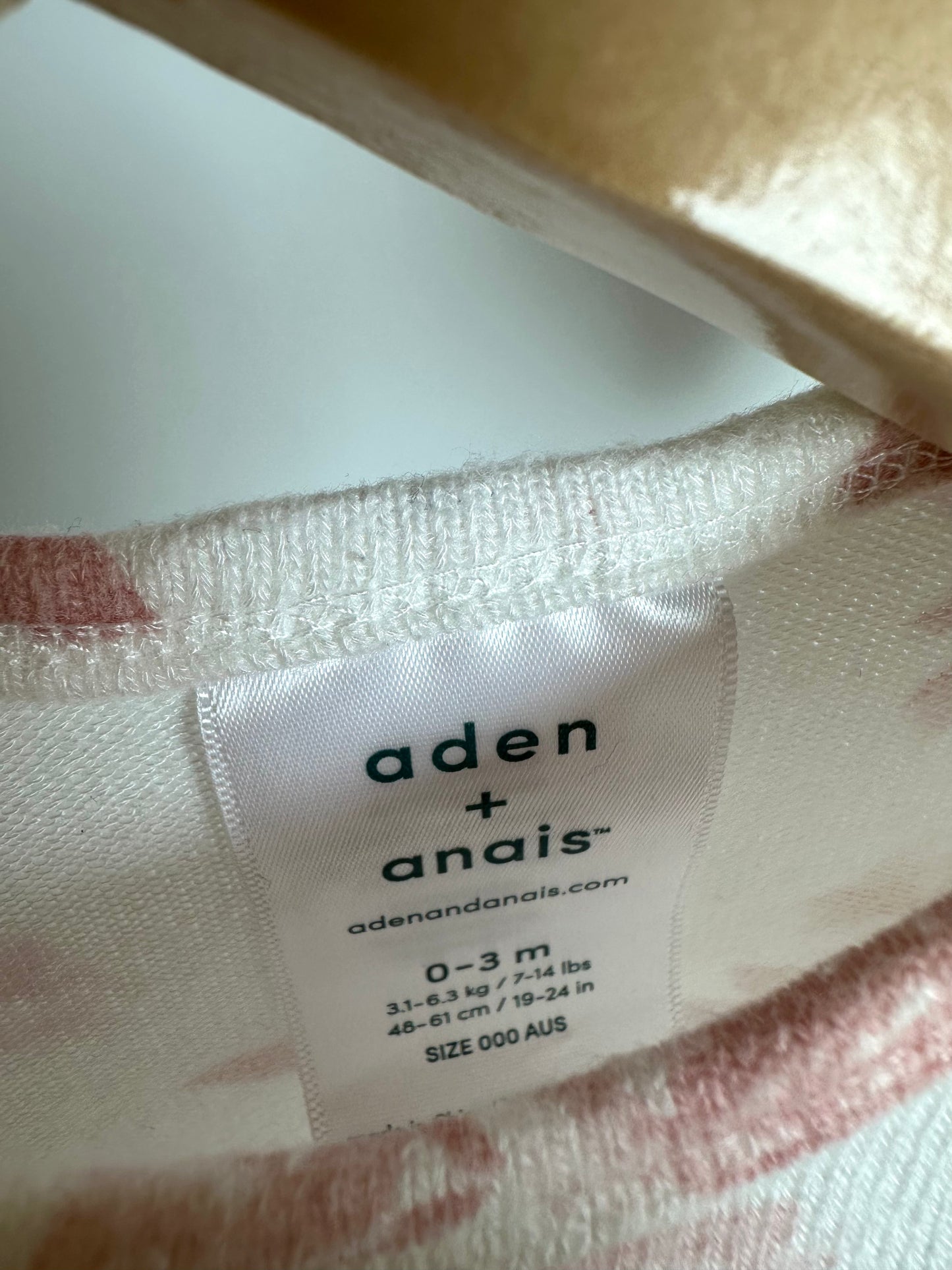 Aden + Anais Pink Rose Knotted Gown + Hat Set / 0-3m