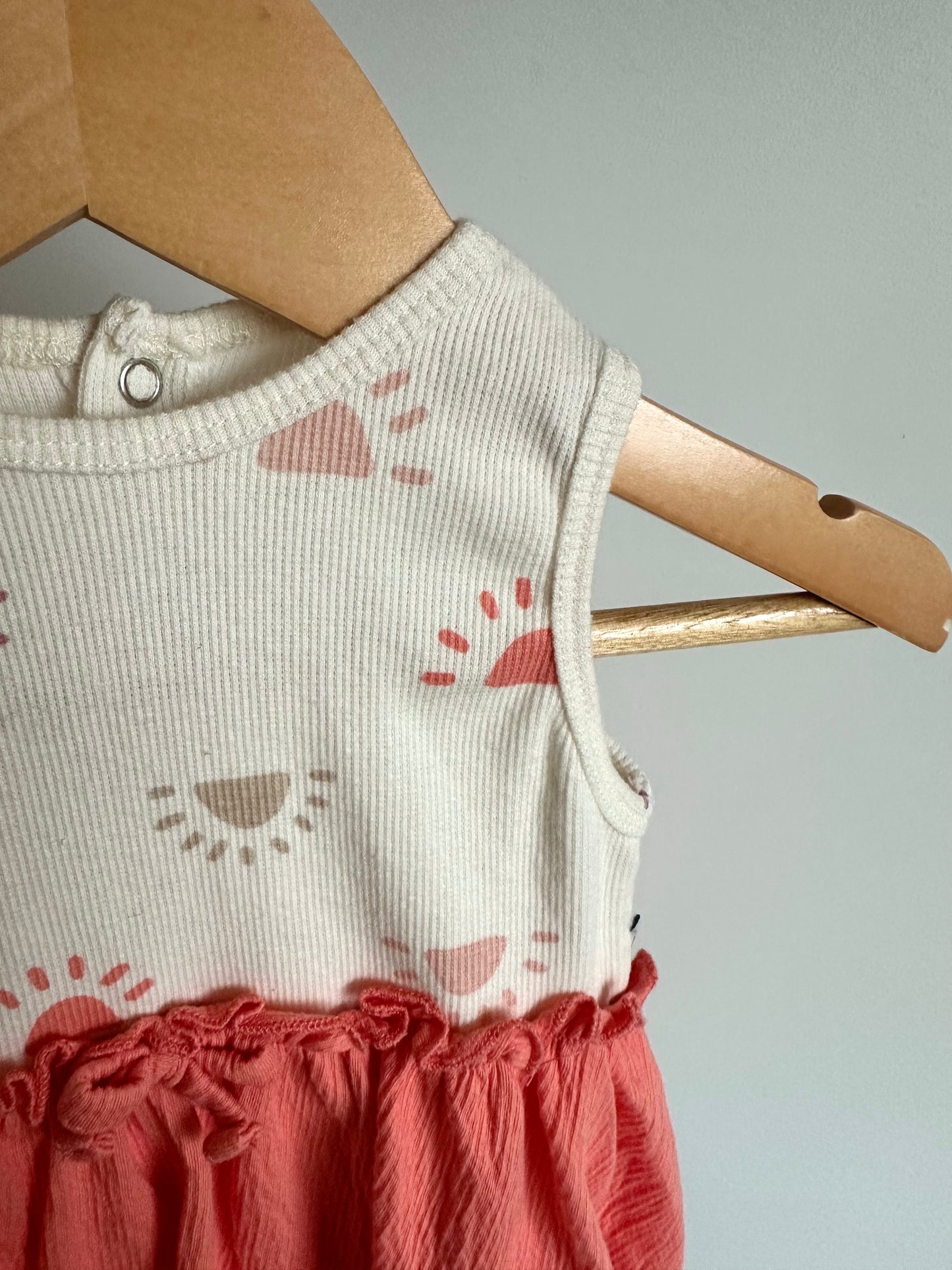 Peach Sunshine Bodysuit Dress / 6m