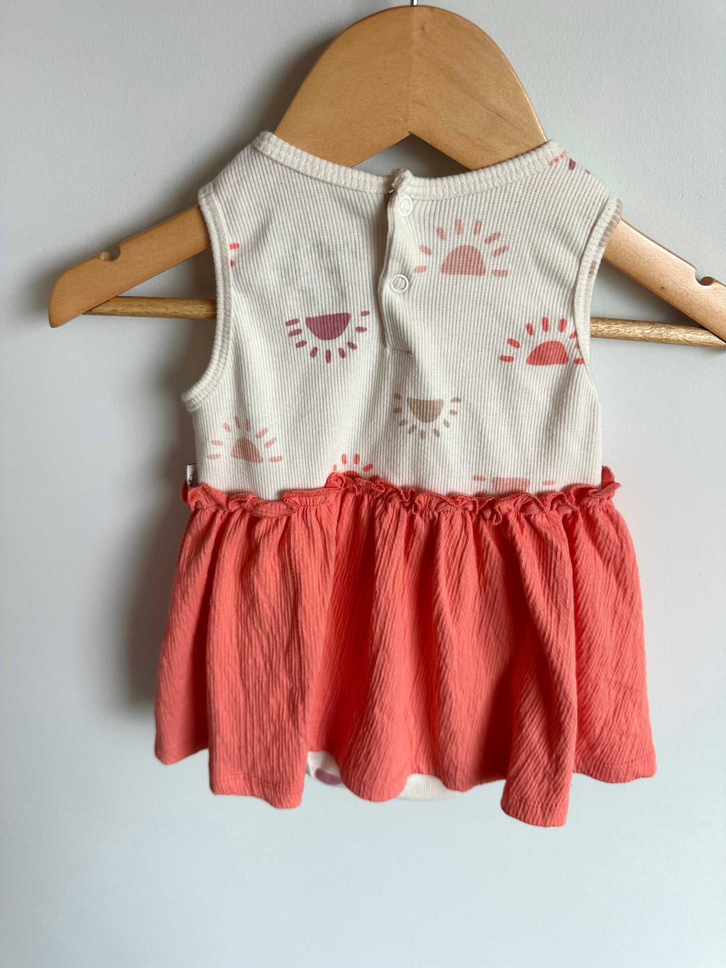 Peach Sunshine Bodysuit Dress / 6m