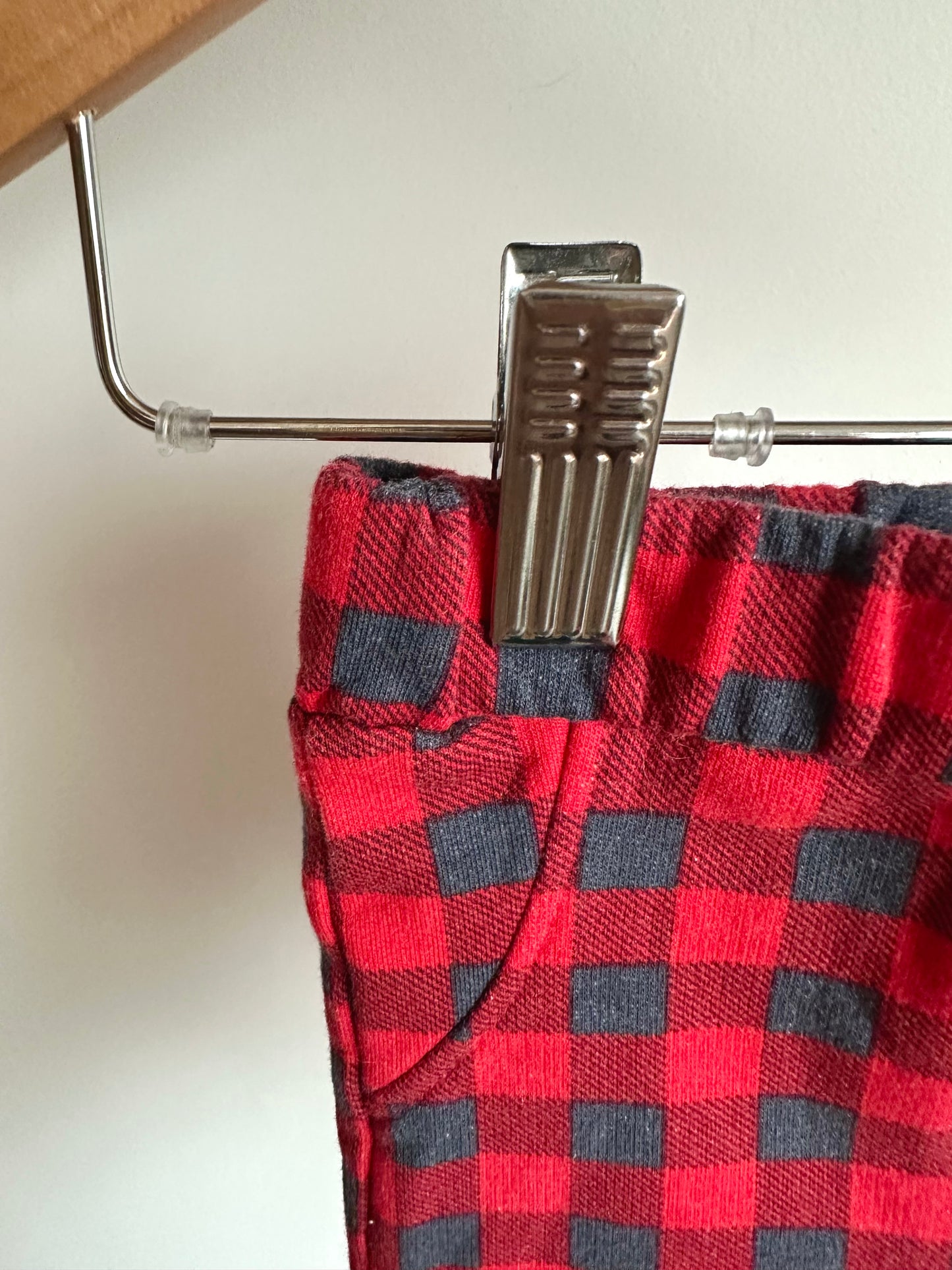 Organic Buffalo Plaid Pants / 3-6m