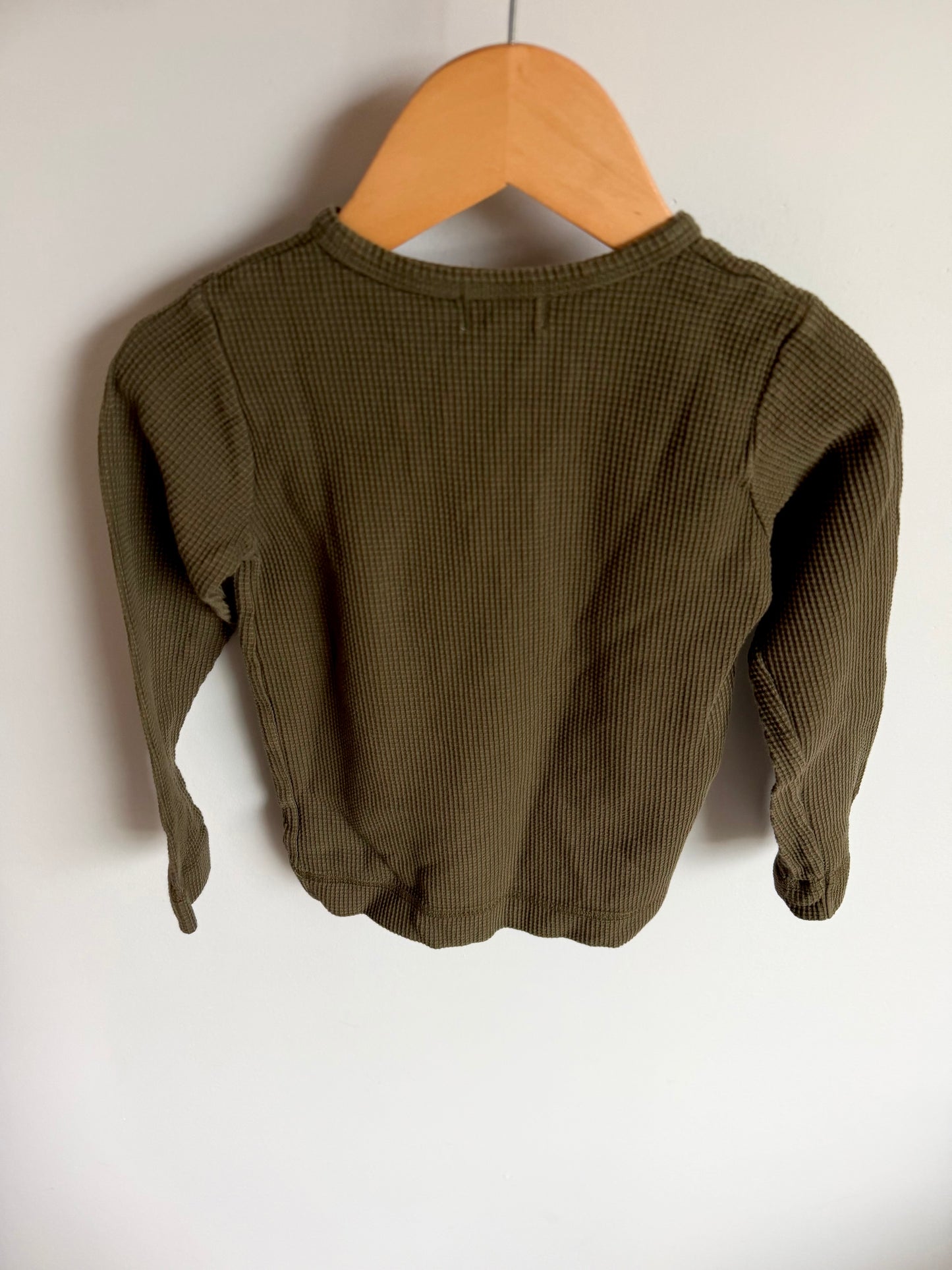 The Simple Folk Green Waffle Top (PLAY) / 3T