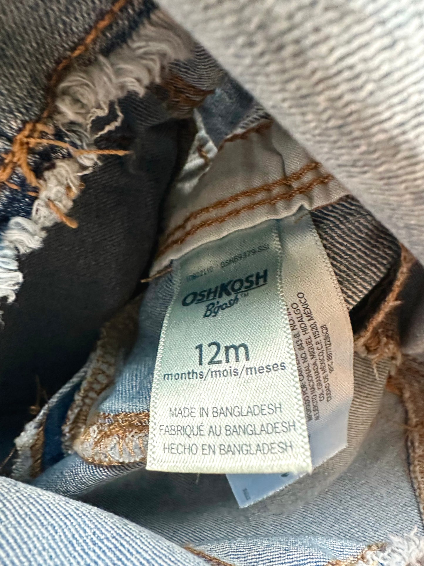 Oshkosh Denim Floral Print Dress / 12m