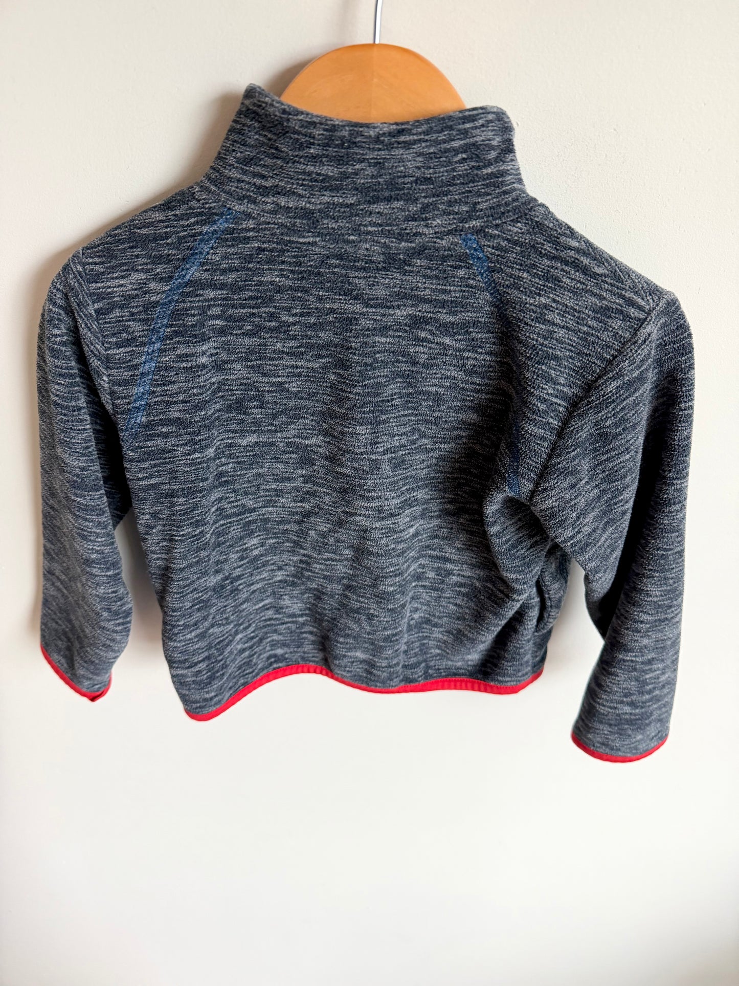 Blue Zipper Sweater with Red Trim / 2T