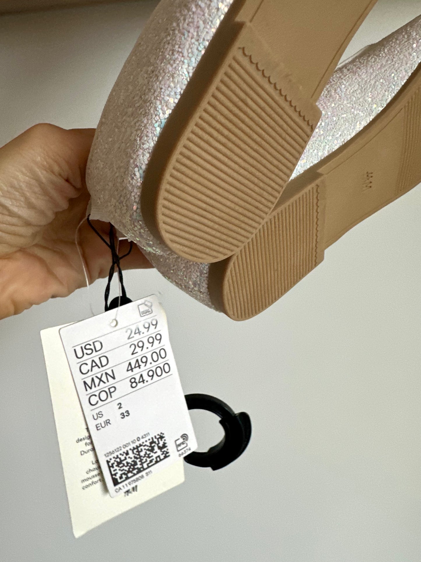 Sparkly Elsa Shoes (With Tags) / Size 2 Big Kids