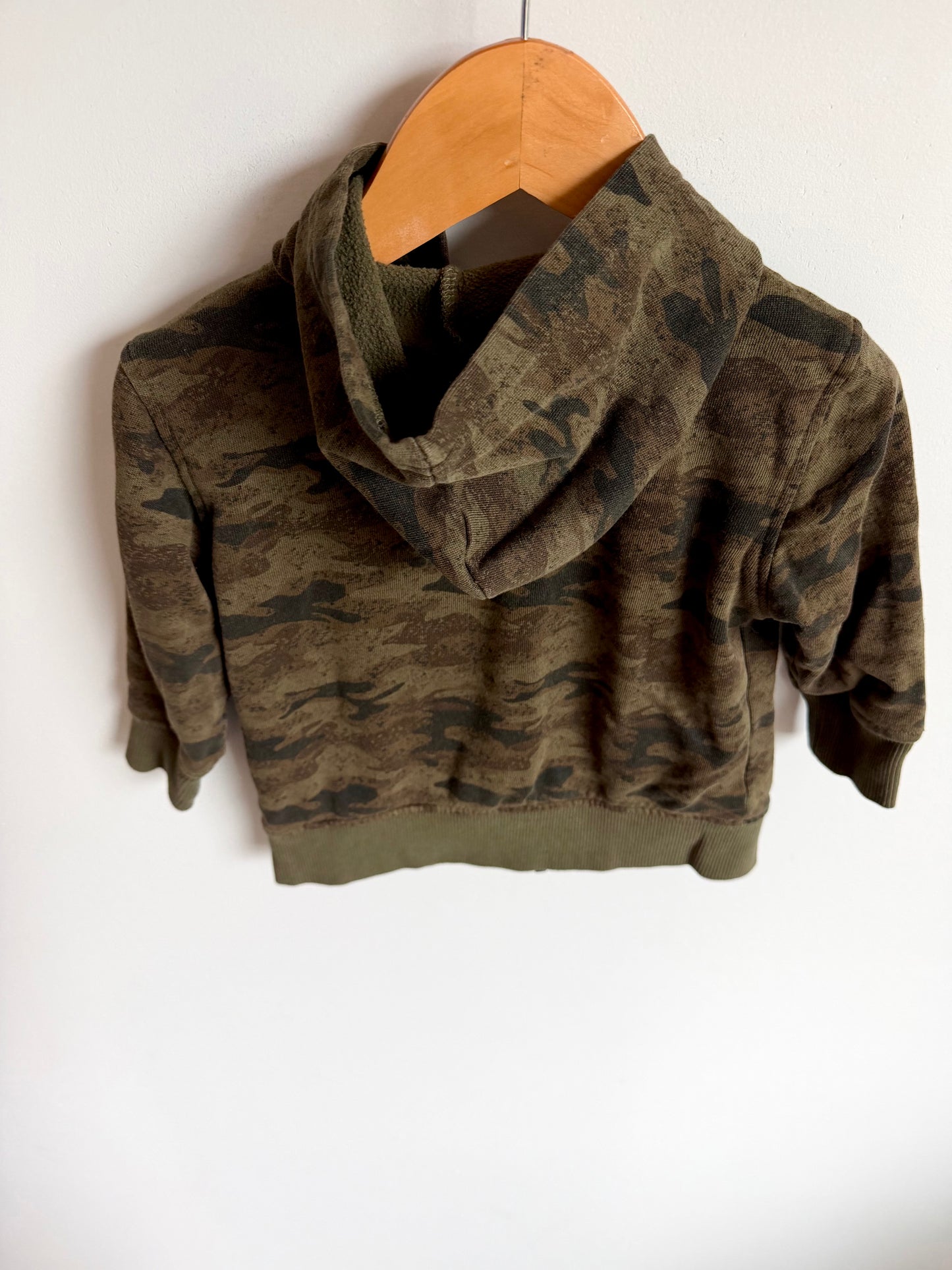 Camo Green Zippered Hoodie / 2T