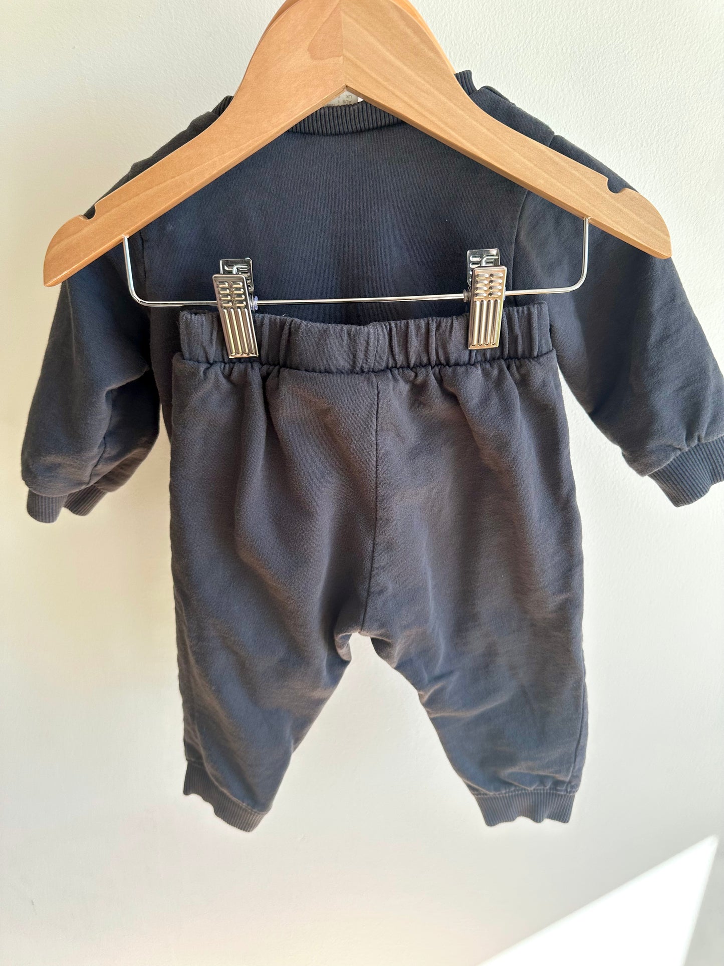 H&M Panda Crewneck + Joggers Set / 9-12m