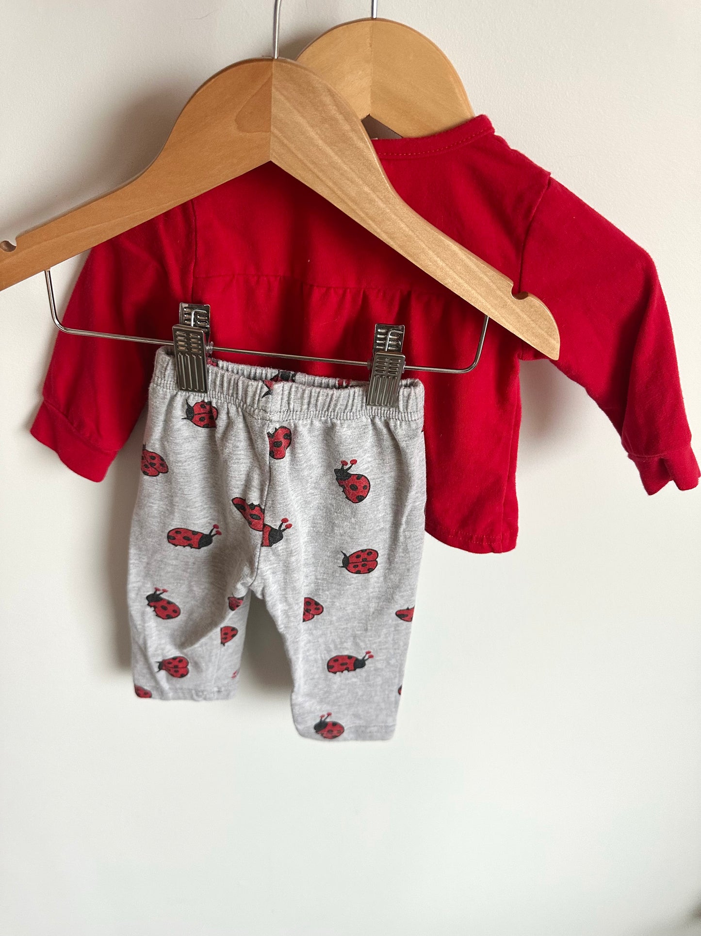 Ladybug Top + Pants Set / 0-3m