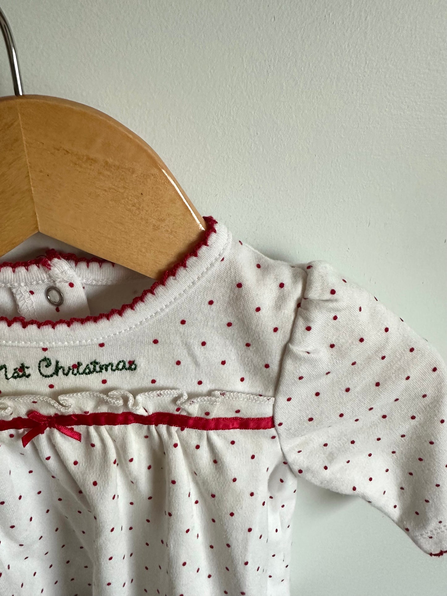 My First Christmas Top + Bottoms Set / 3m