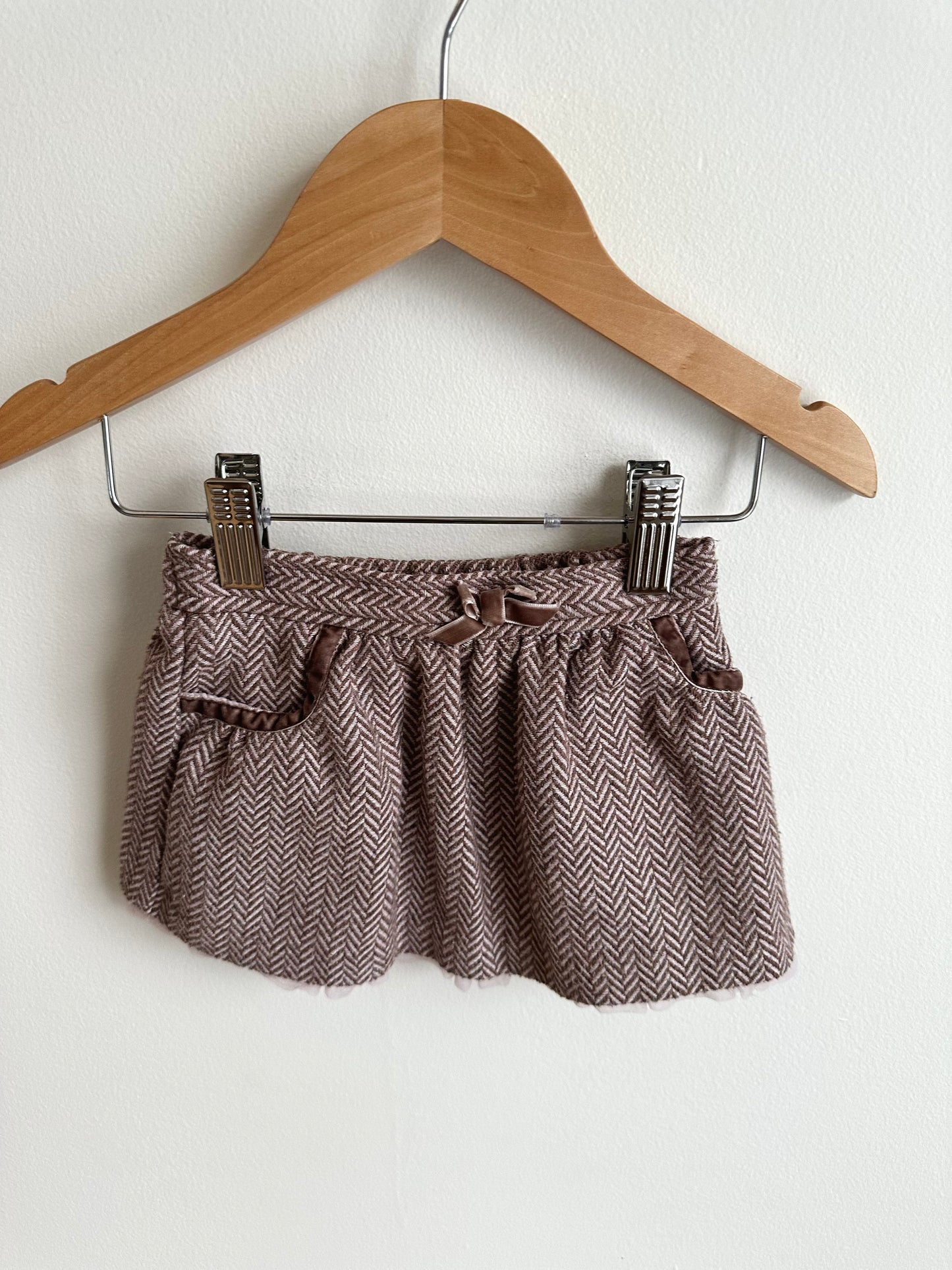 Lined Tweed Skirt with Pockets / 3-6m