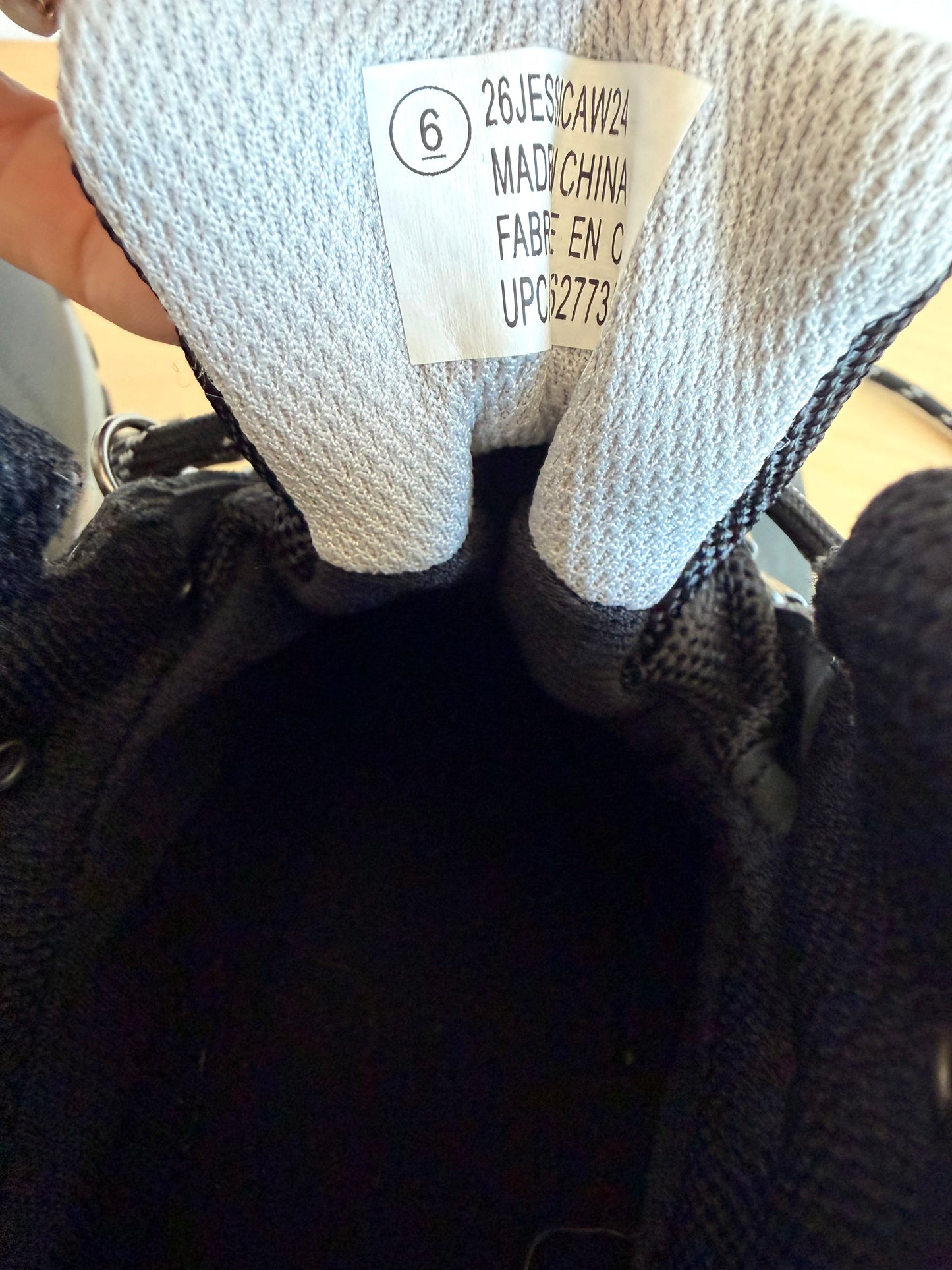 Black Hiking Boots / Size 6 Big Kids
