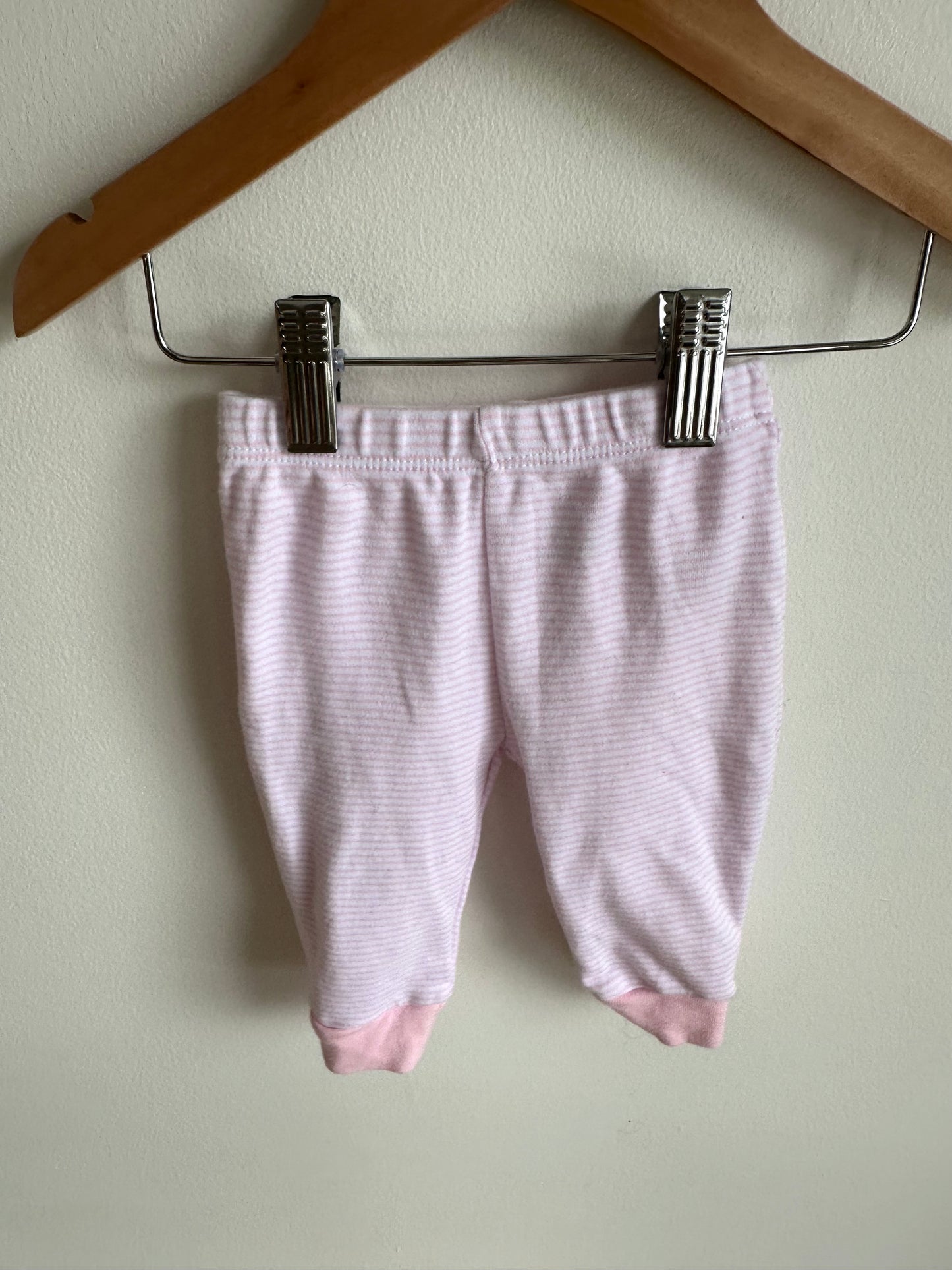 Tapered Pink Striped Pants / 6m