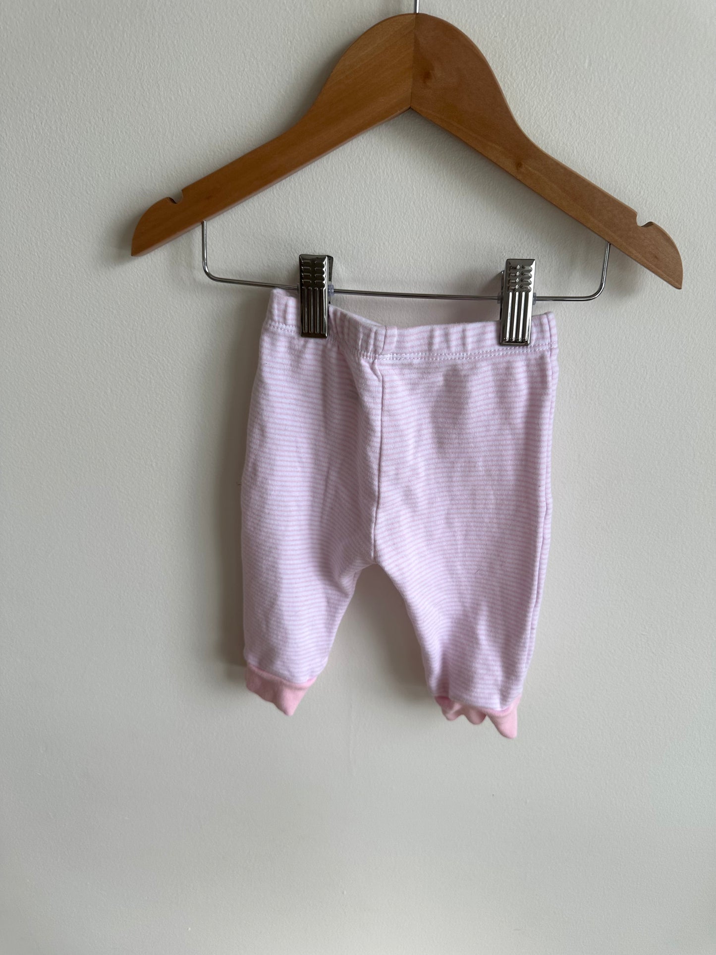 Tapered Pink Striped Pants / 6m