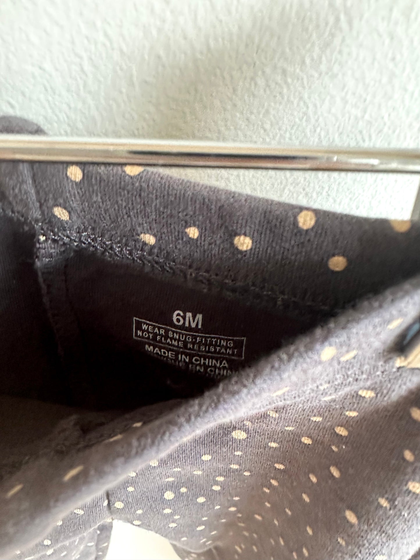 Tapered Dark Dotted Pants / 6m
