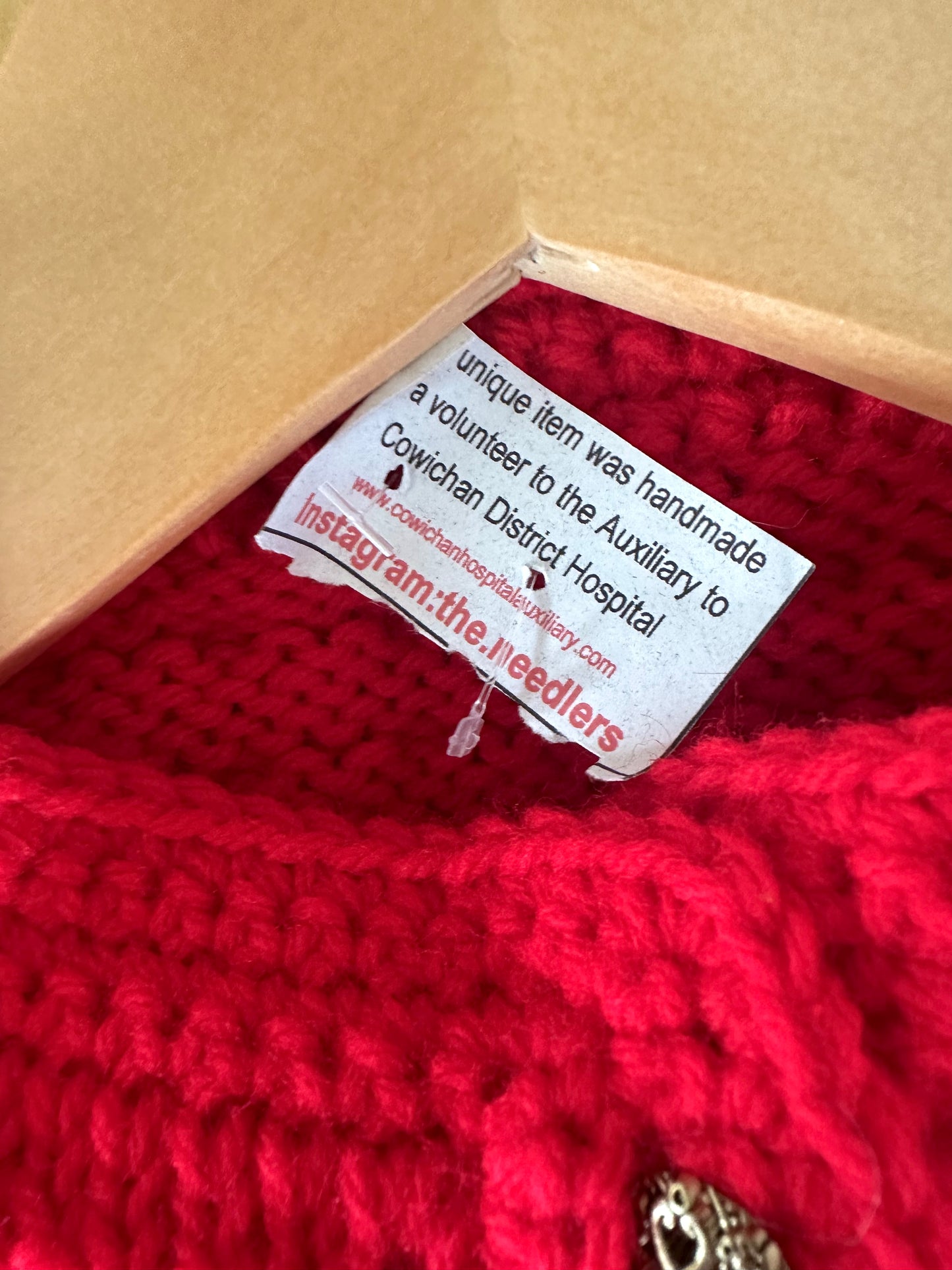 Handmade Red Knit Cardigan / 3T?