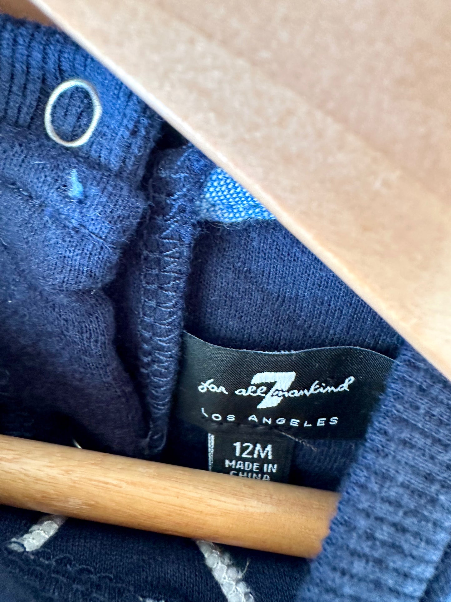 Navy Quilted Sweater + Pants Set / 6-12m