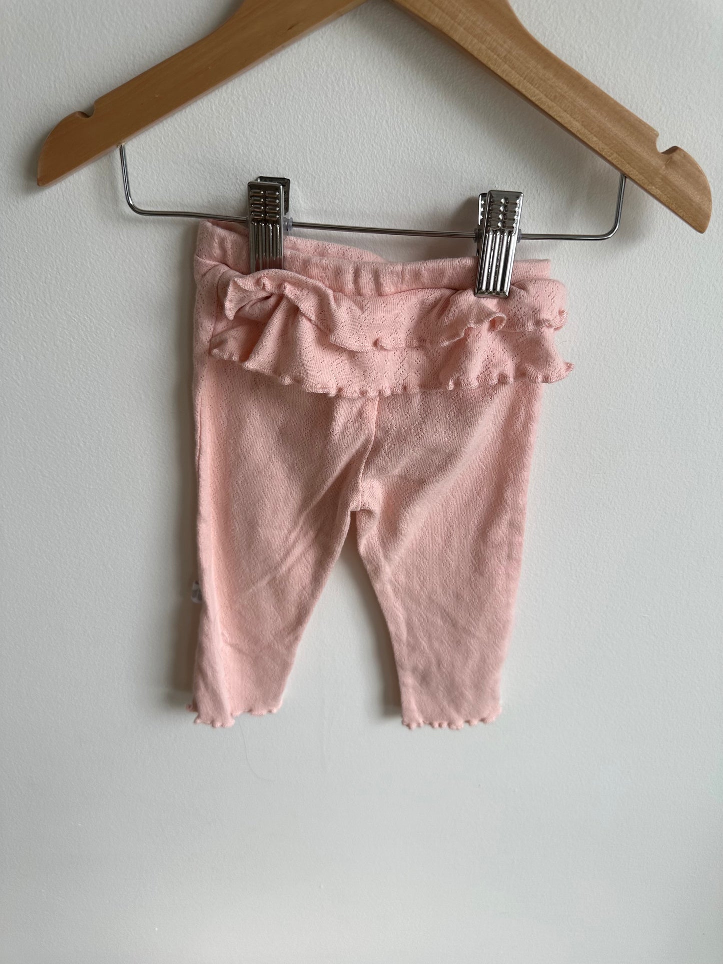 Eyelet Pink Leggings / 6-9m