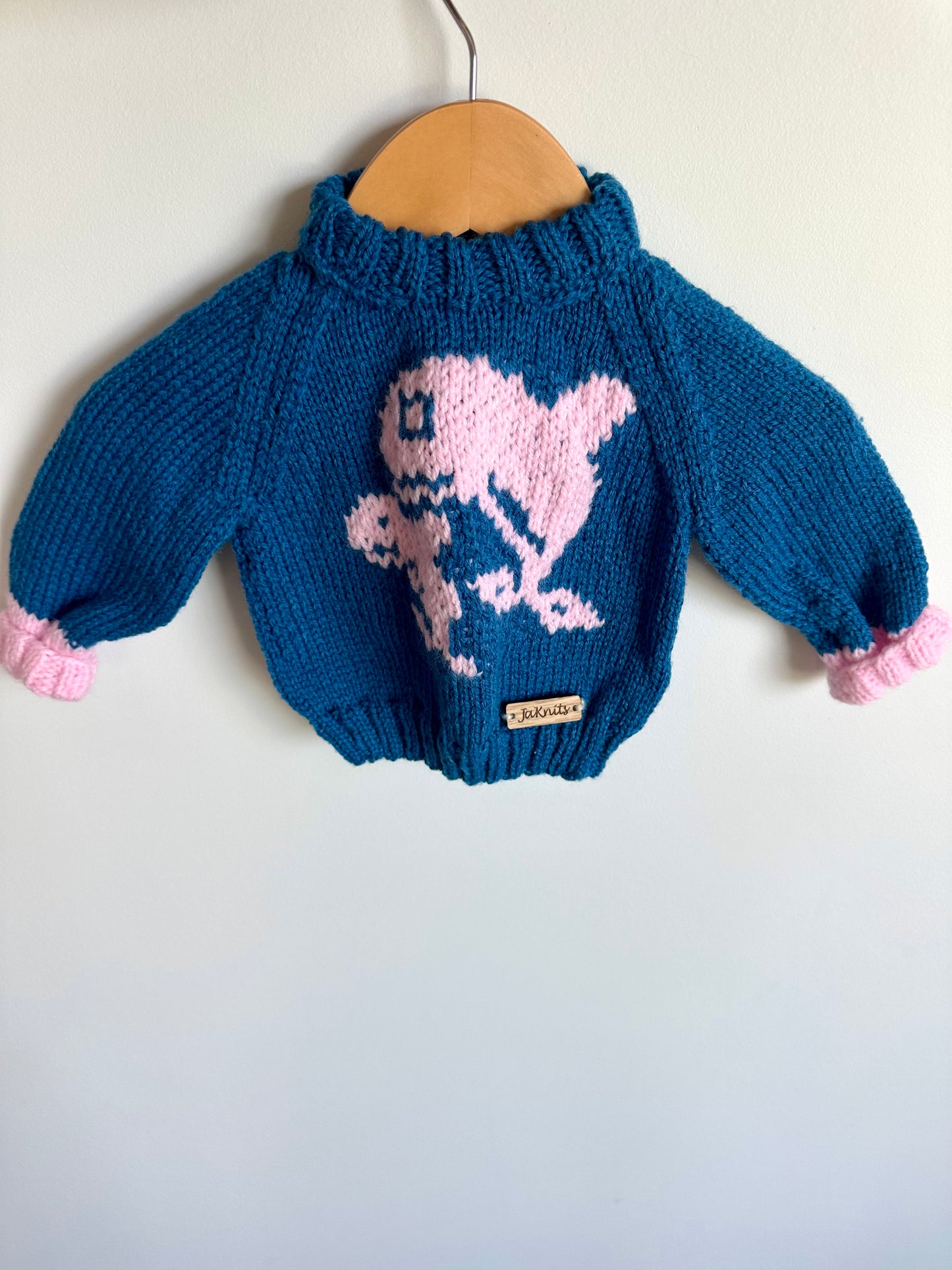 Handmade Orca Whales Sweater / 6m