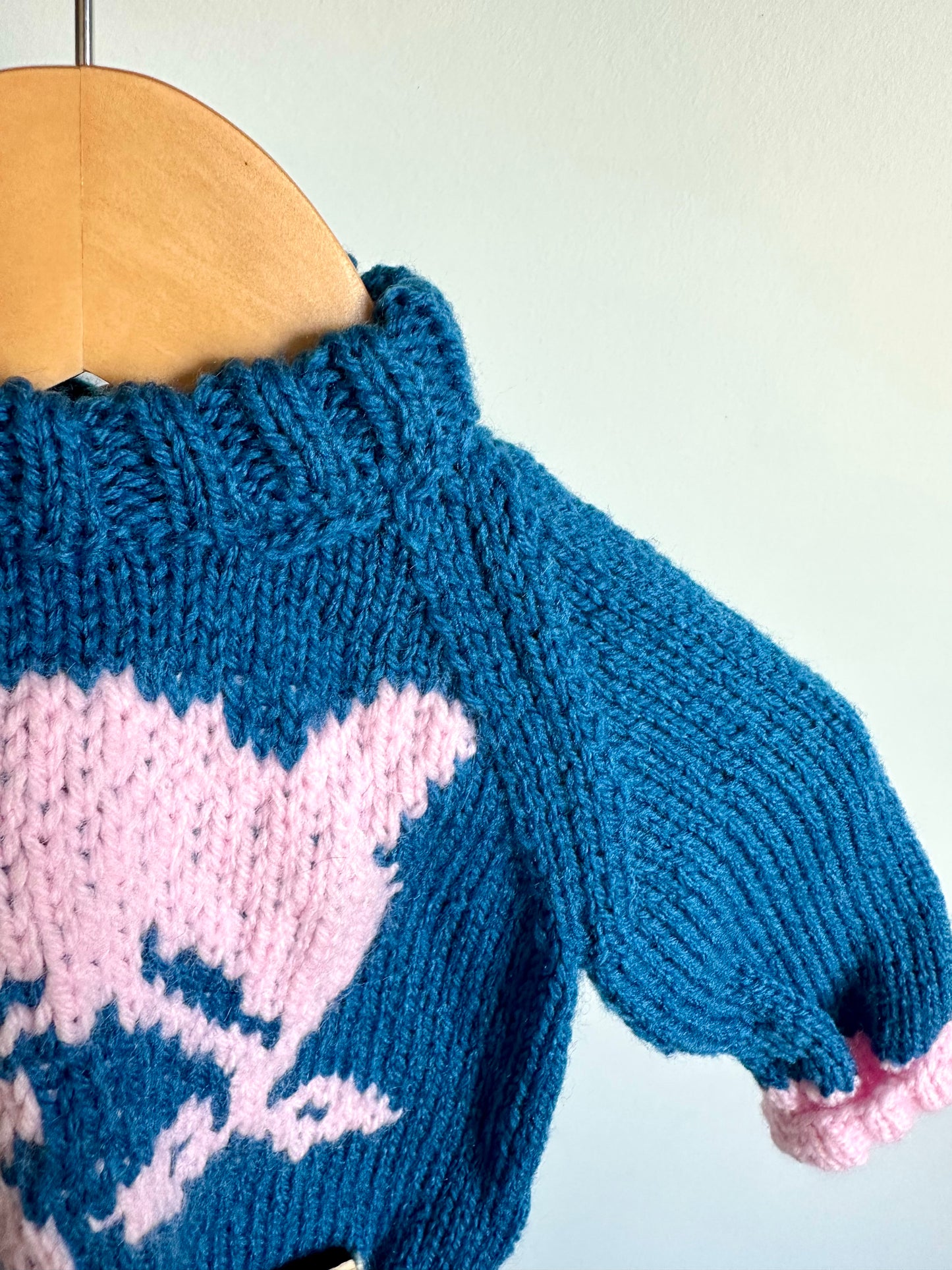Handmade Orca Whales Sweater / 6m
