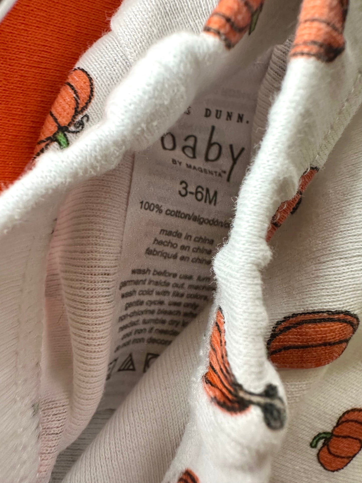 Rae Dunn Pumpkin Pants + Toque / 3-6m