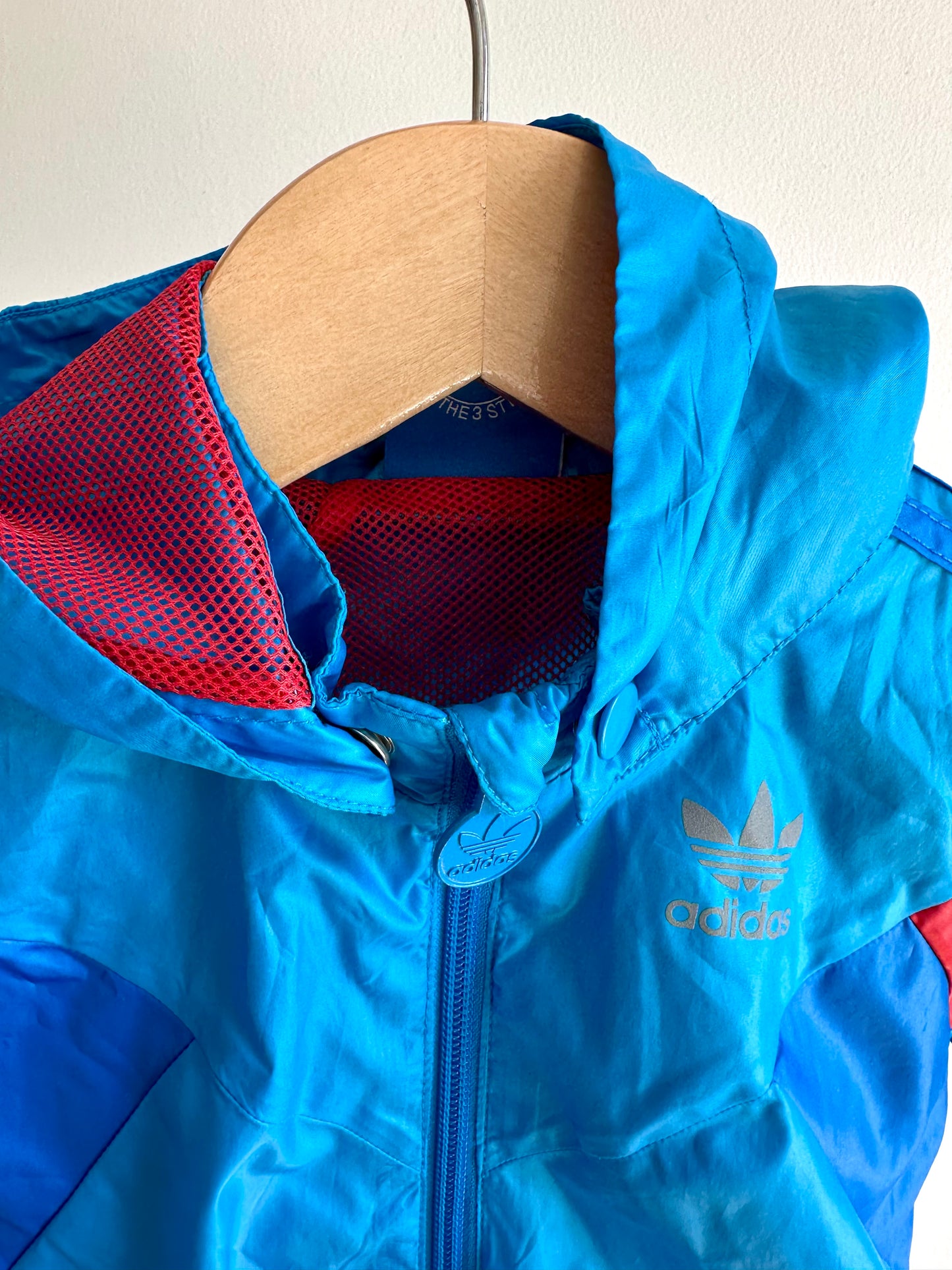 Blue Adidas Windbreaker with Removable Hood / 0-3m