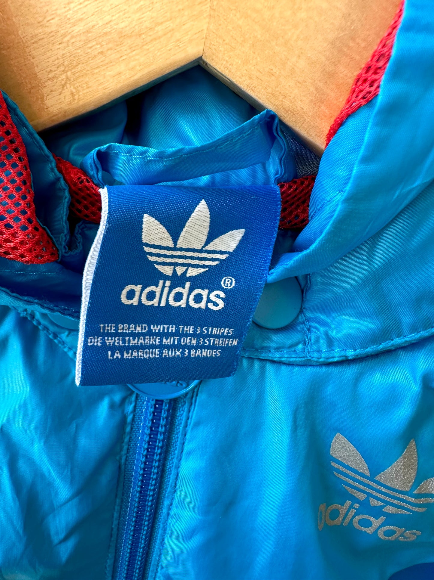 Blue Adidas Windbreaker with Removable Hood / 0-3m
