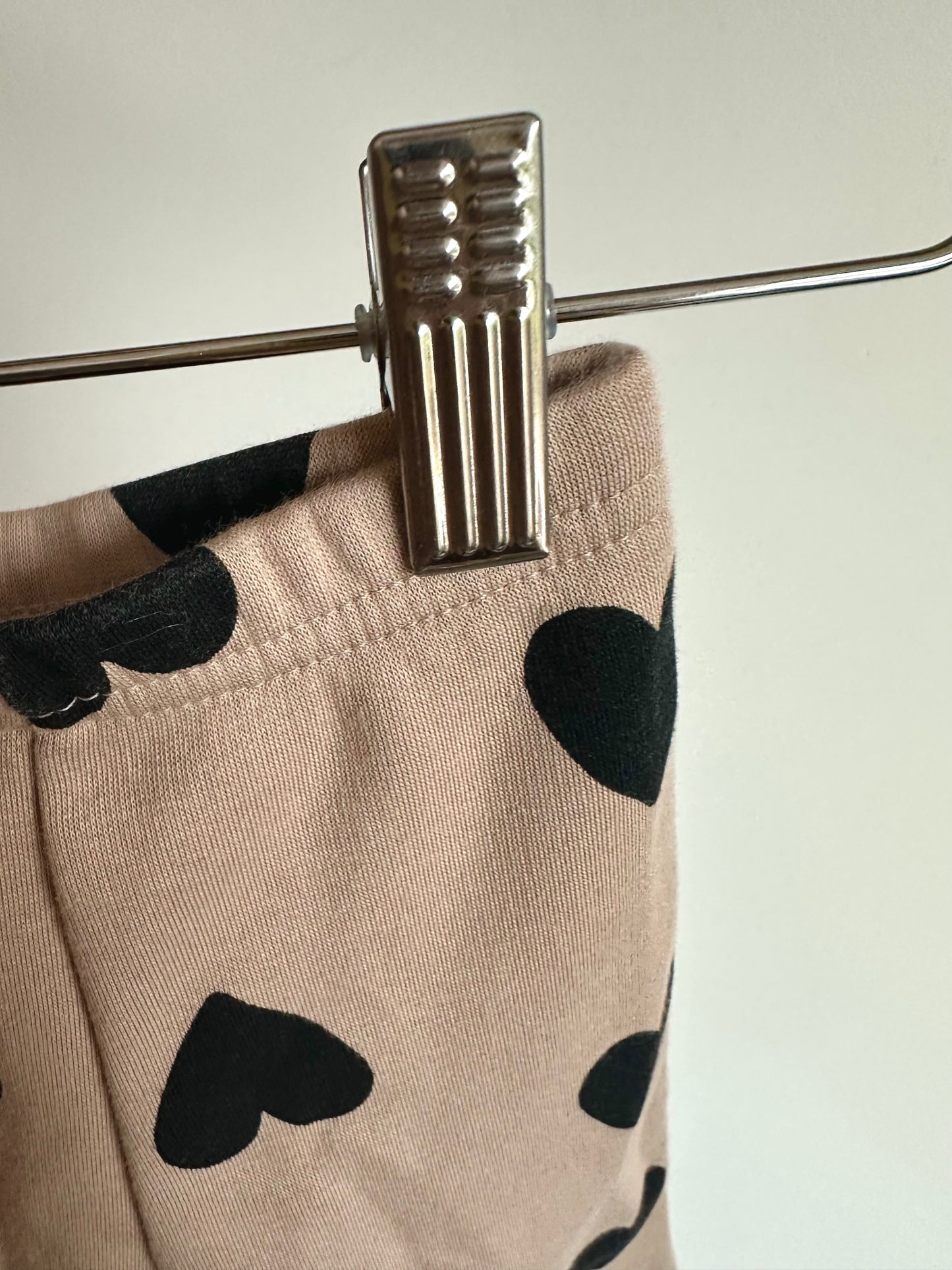 Heart Tan Fleece Lined Pants / 9m
