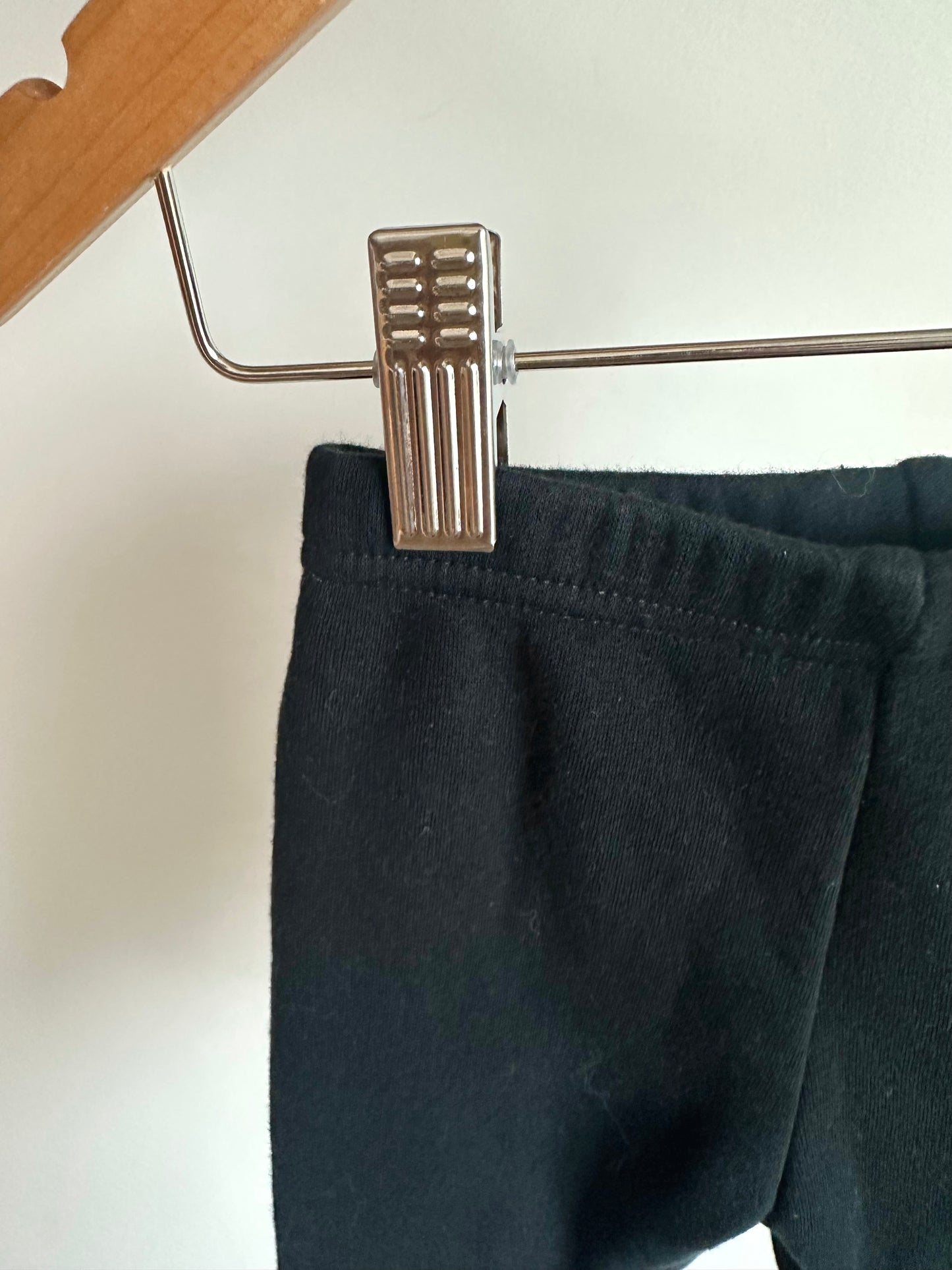 Black Fleece Lined Pants / 9m