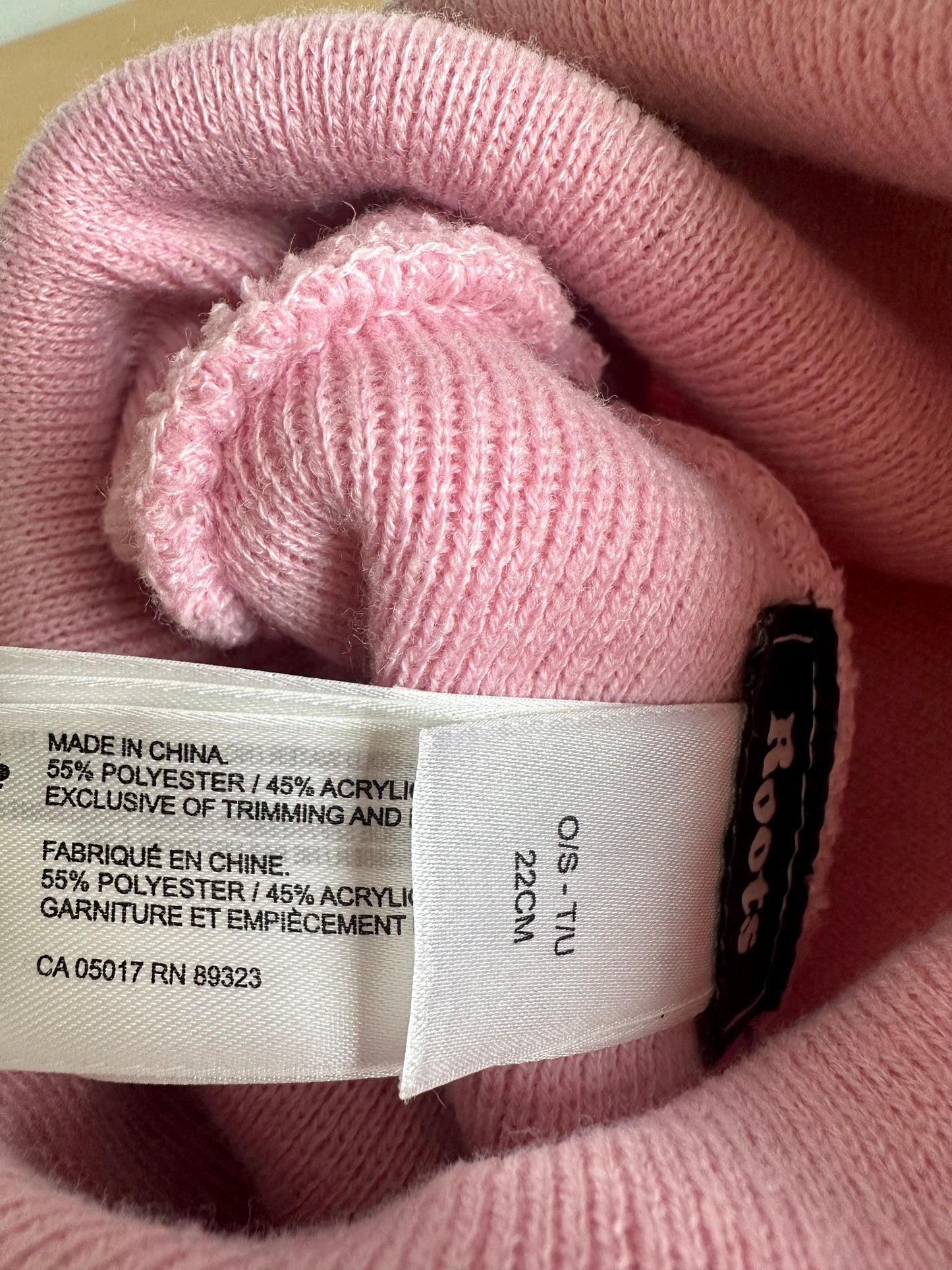 Roots Pink Toque (PLAY) / 2-5T?