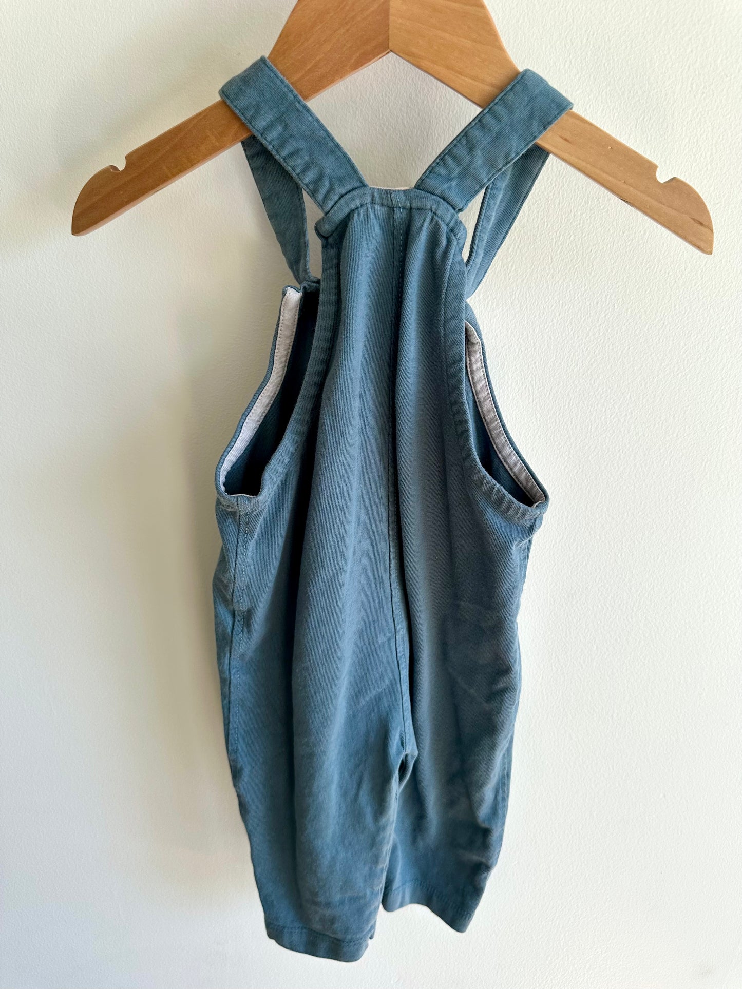 Turtledove Organic Blue Pocket Overalls / 6-12m